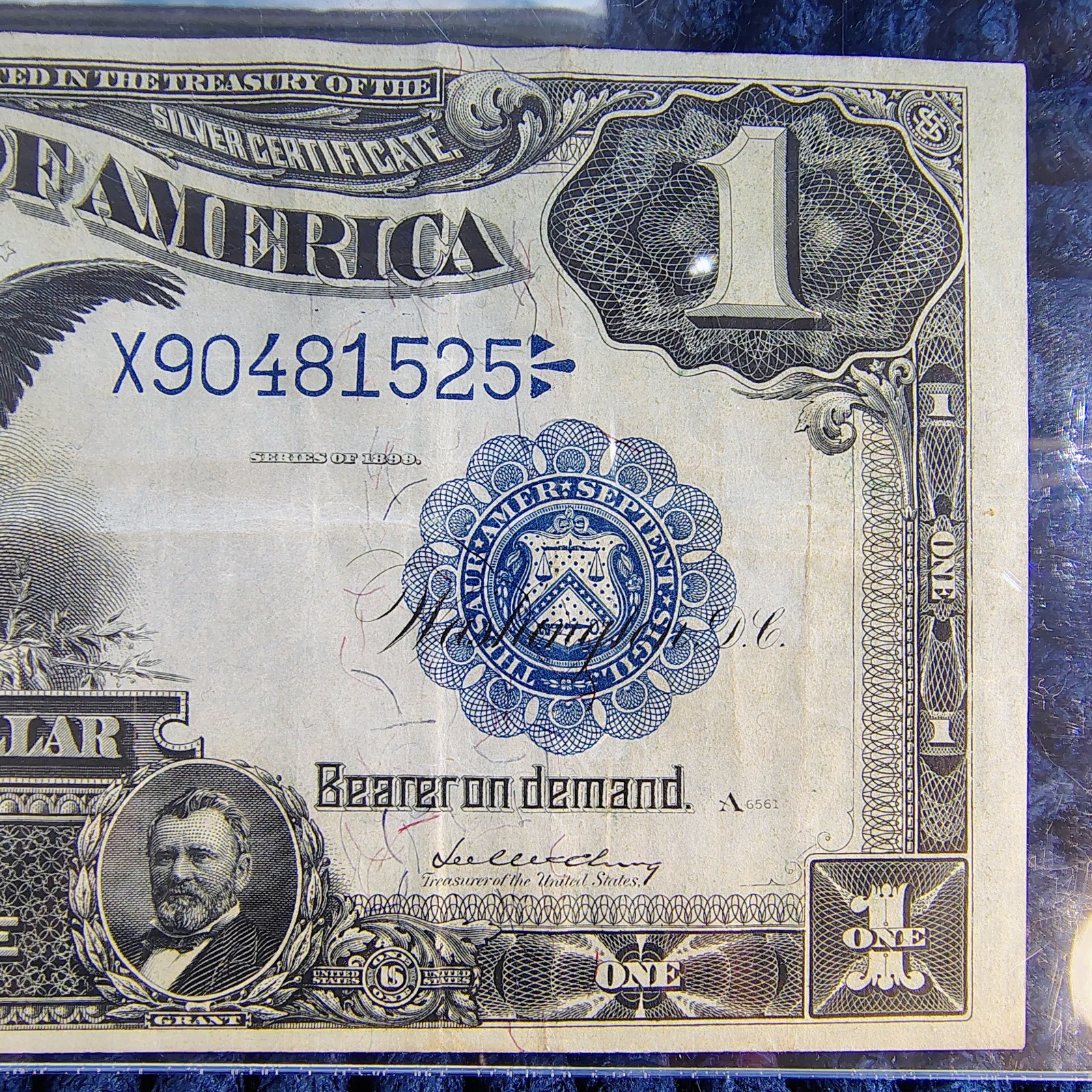 1899 Black Eagle $1 Silver Cert - Fr. 229 - Vernon & McClung - Legacy VF 30 PPQ