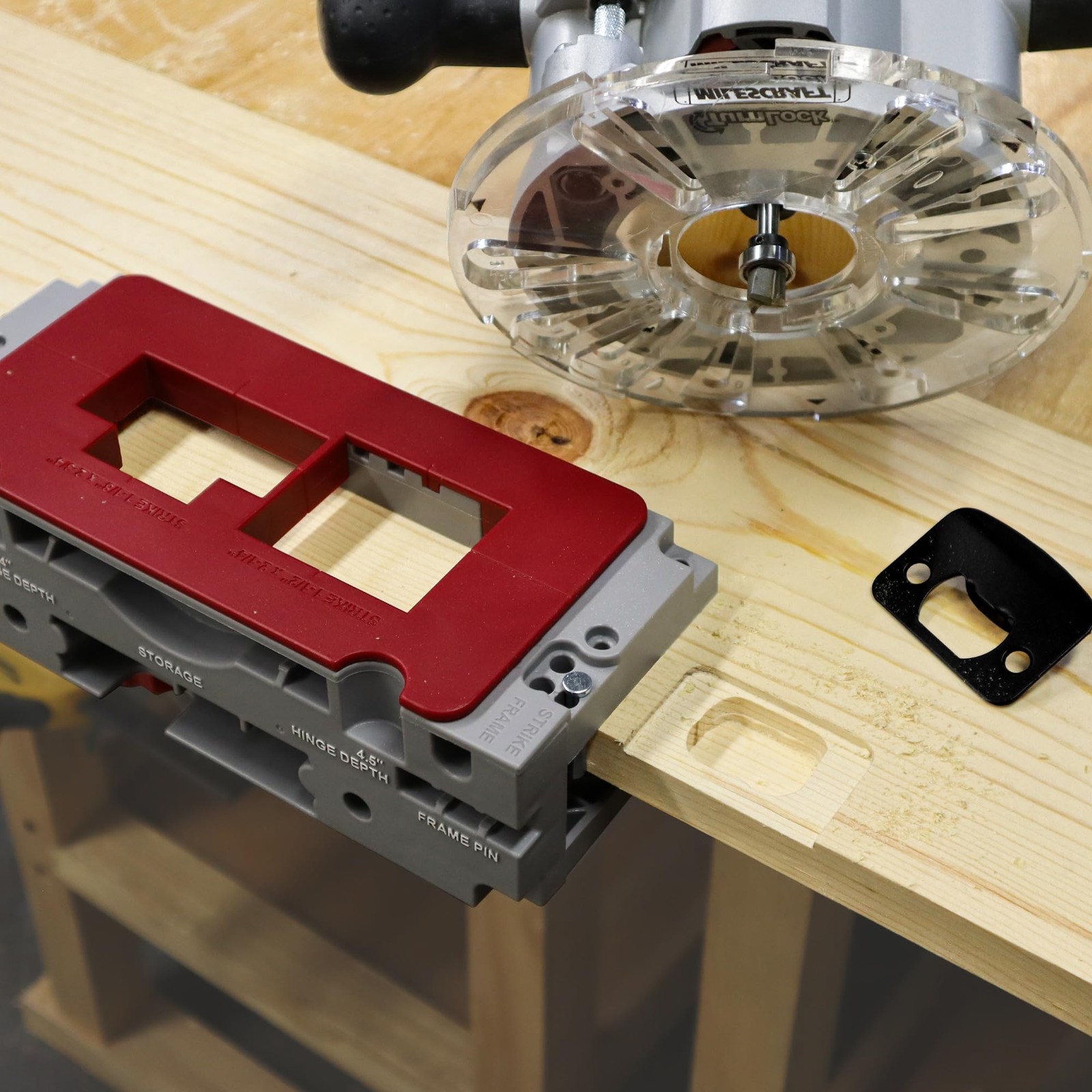 Milescraft 1229 Hinge Jig PLUS – Dual Clamping Door Hinge Jig Door Hinge Mortis