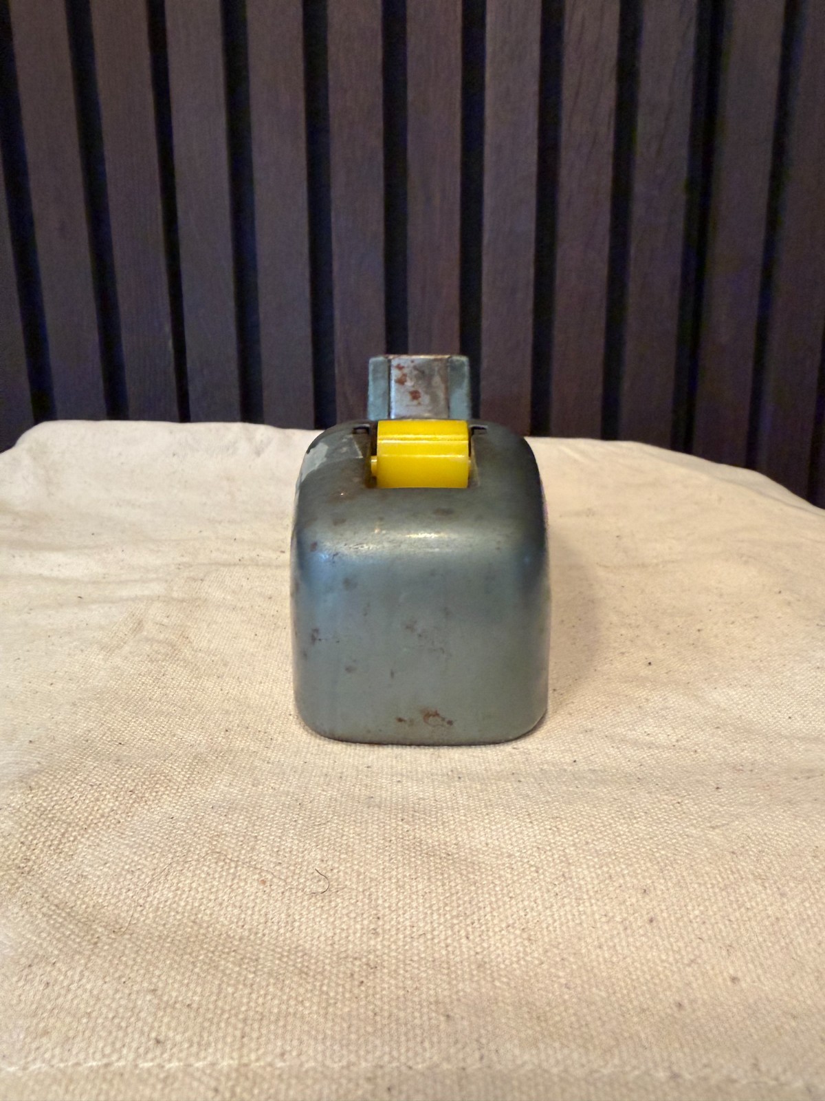 Vintage Scotch Desk Top Tape Dispenser Industrial Weighted Green/Gray Metal USA