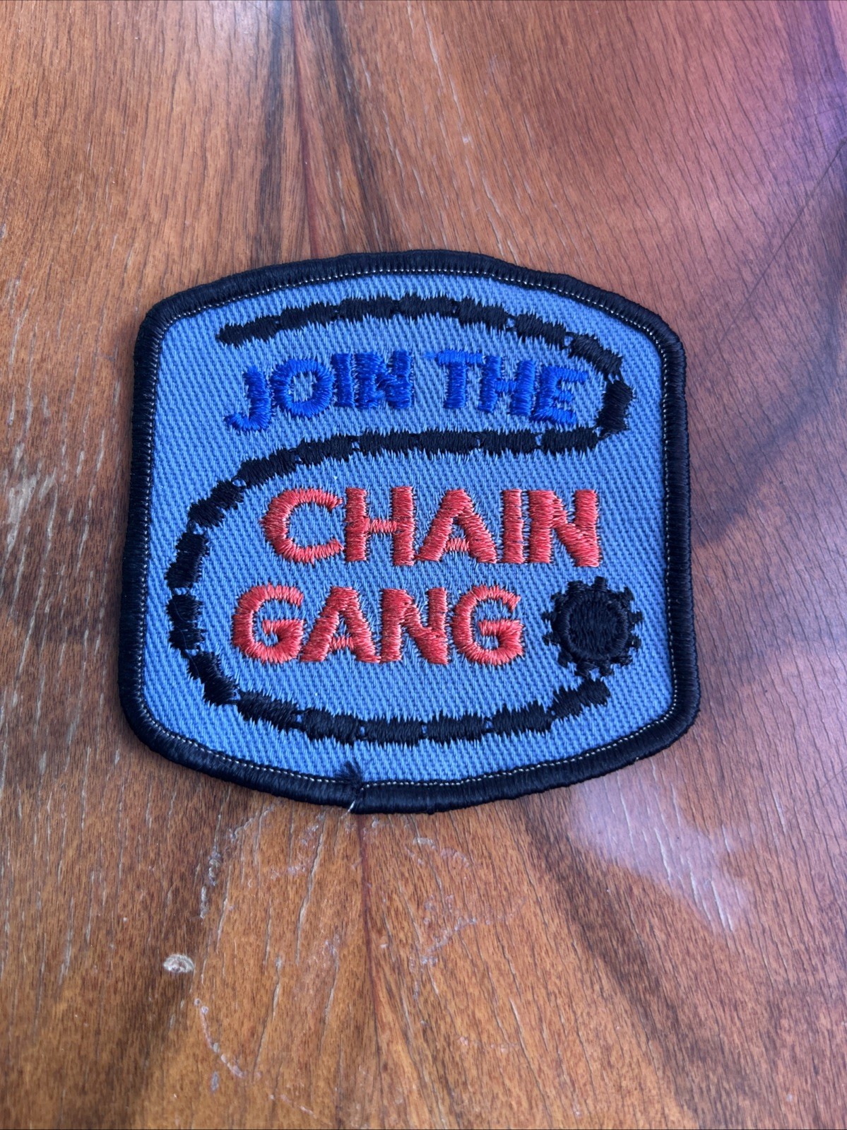 Vintage Bicycle Patch Join The Chain Gang Never Sewn