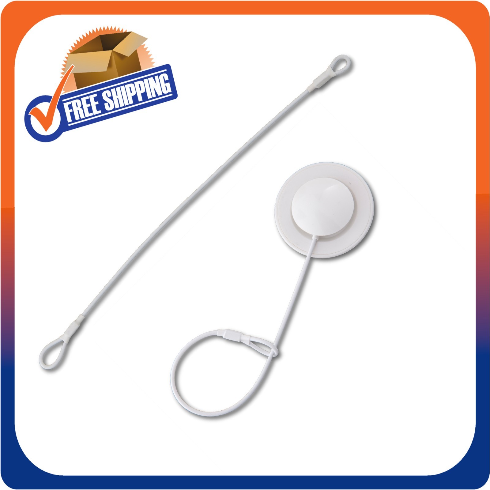 500 SECURITY LANYARD 2 LOOP WHITE 8 INCH LOSS PREVENTION CHECKPOINT COMPATIBLE