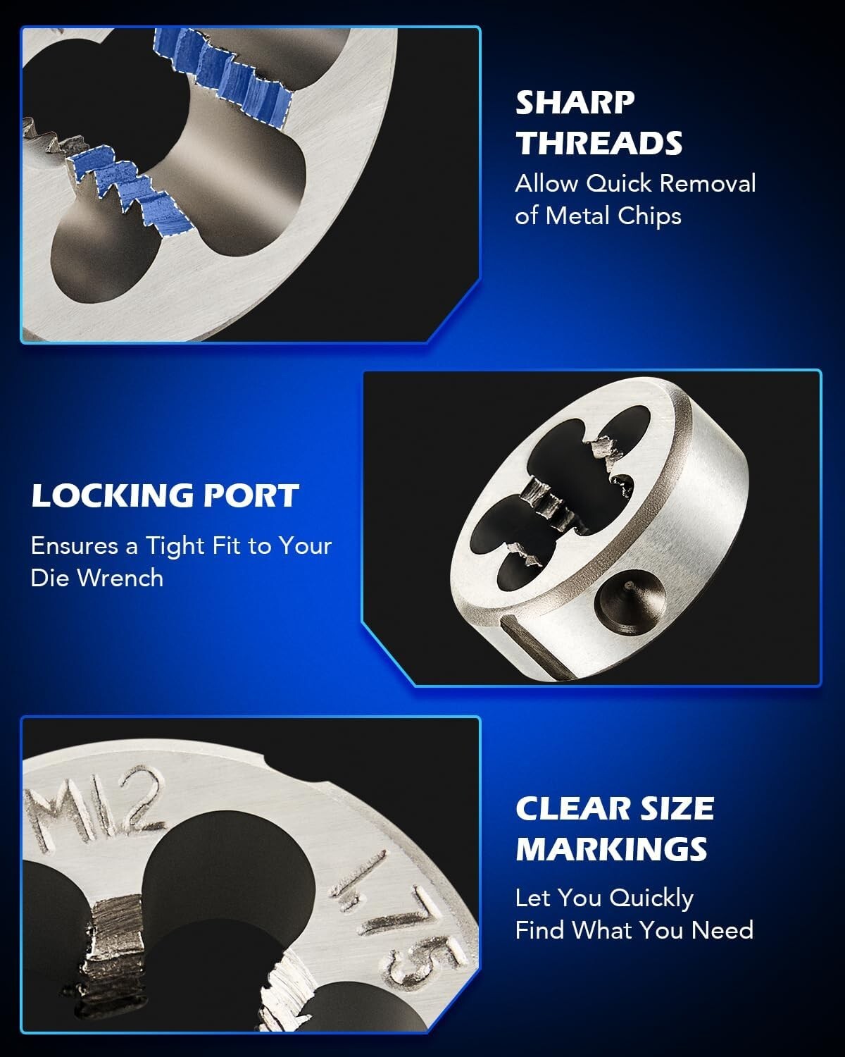 80 Pcs Tap and Die Set in SAE and Metric Sizes Standard With Coarse Fine Thread