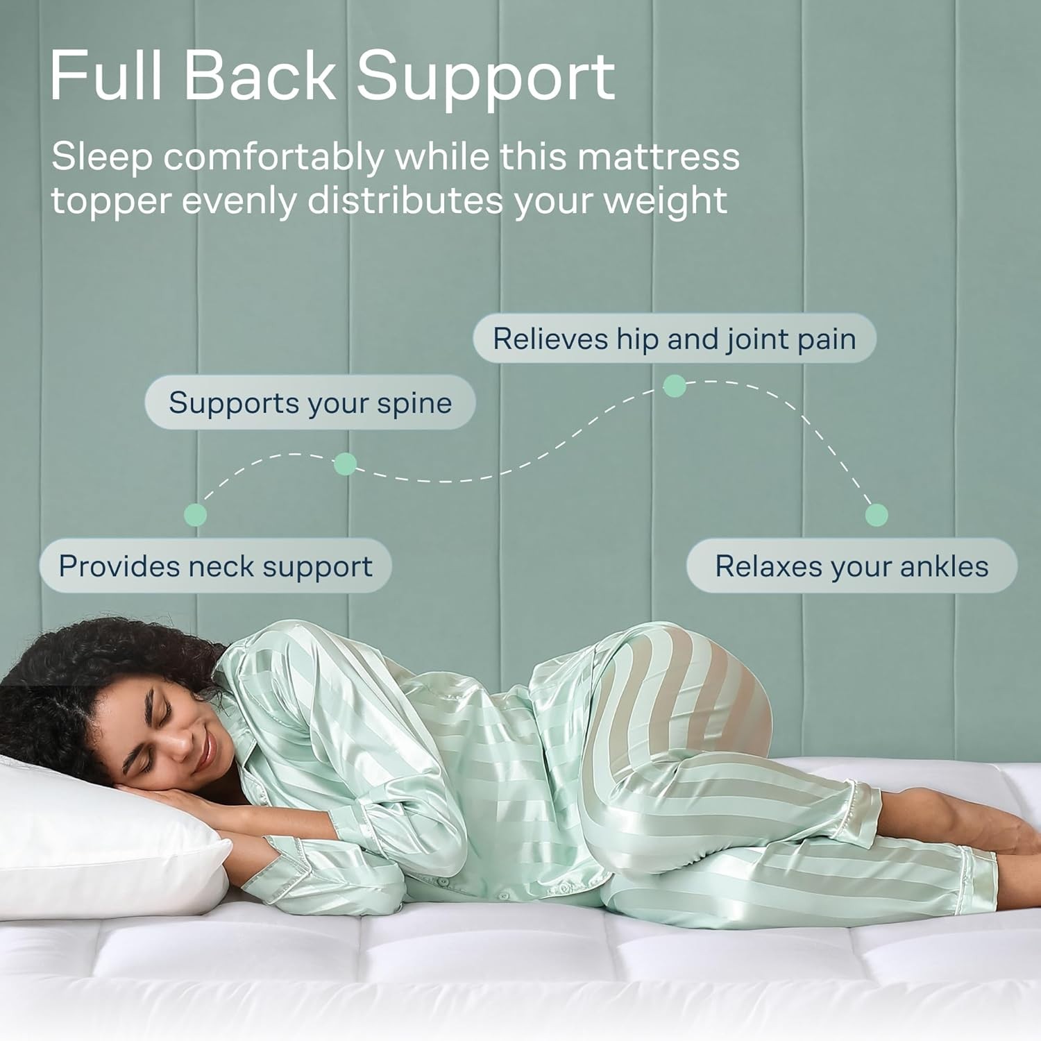 4 Inches Thick Mattress Topper Quilted Cooling Mattress Topper Pad