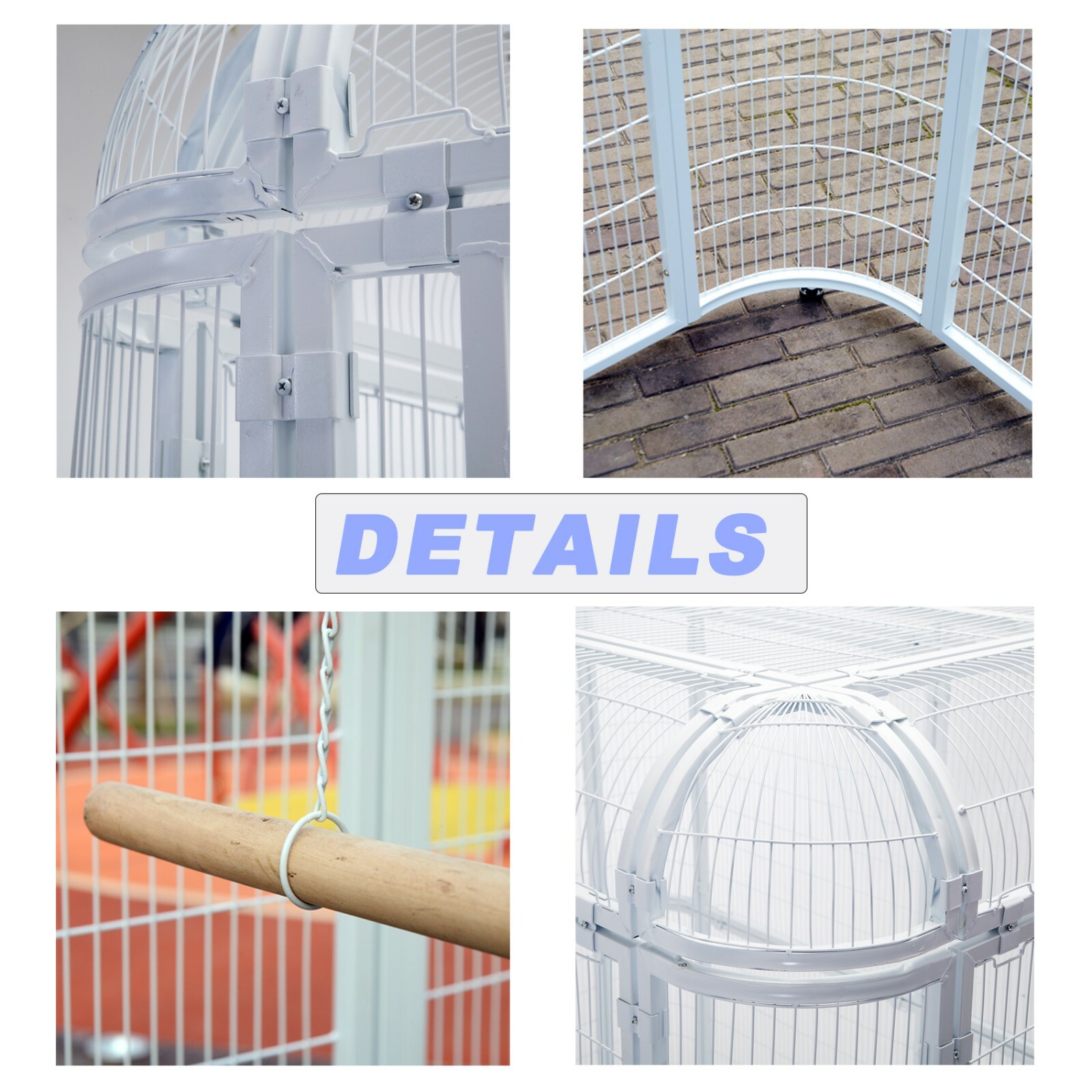 Large Metal Aviary Bird Cage Walk-in Parrot Macaw Flight Cage Finch Pet Supplies