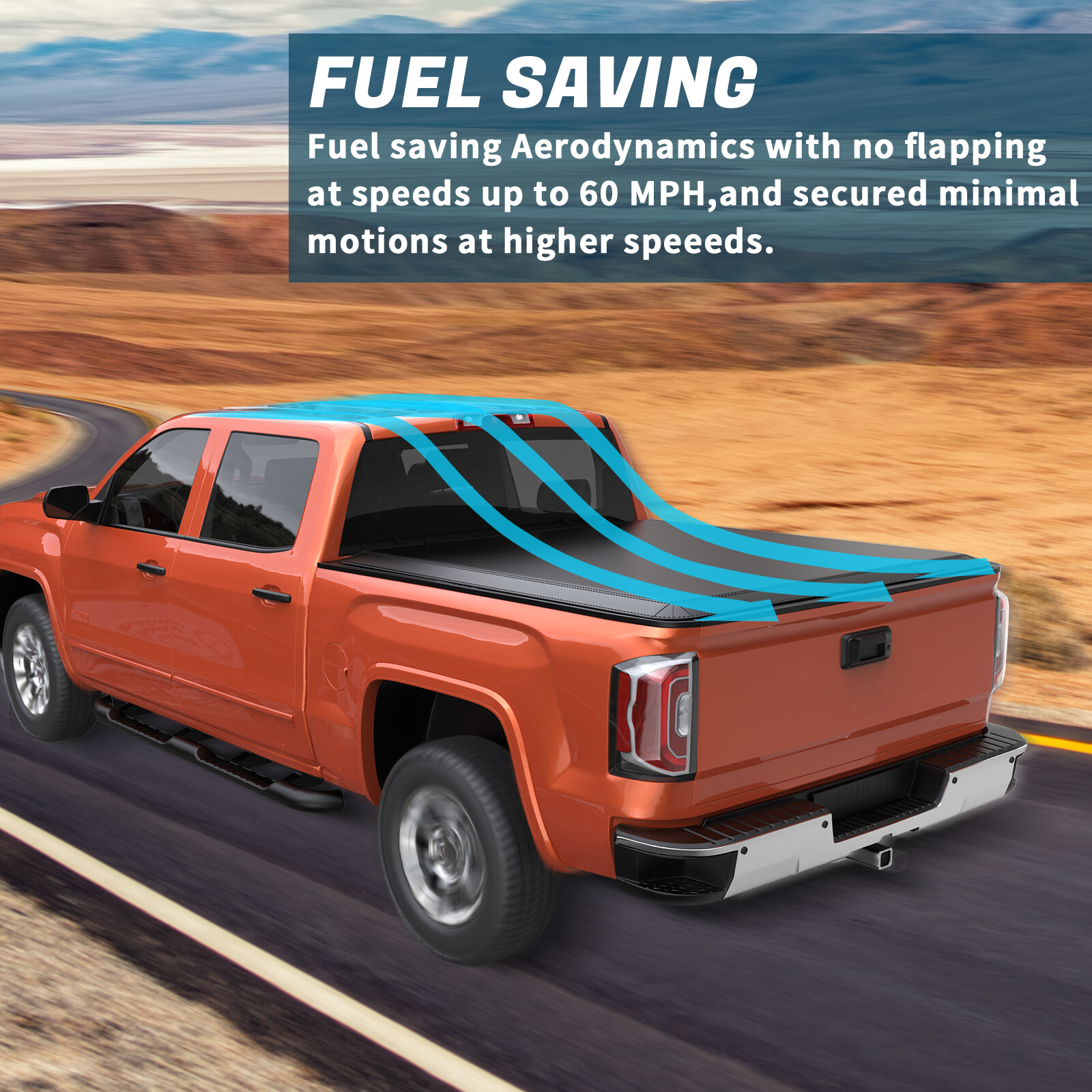 5.8Ft Tonneau Cover Truck Bed For 2014-19 Chevy Silverado GMC Sierra 1500 4-Fold