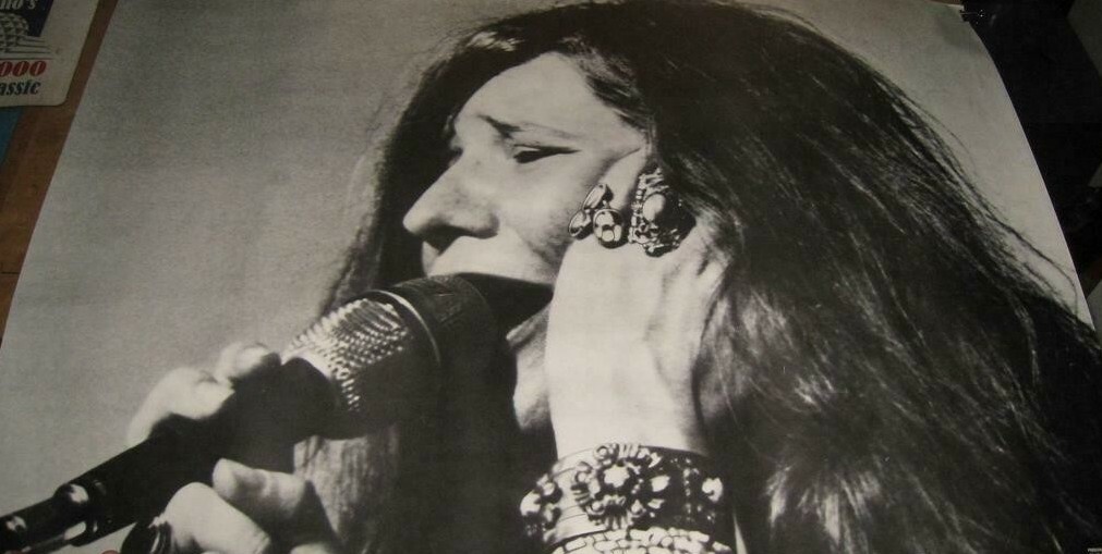 RARE Vintage JANIS JOPLIN Poster 1970s Personality Posters Inc NEVER USED #503