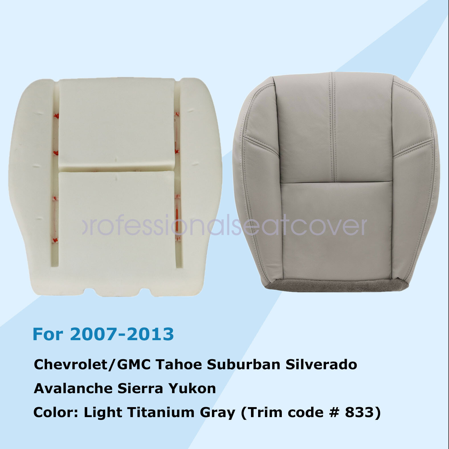 For 2007-2014 Chevy Silverado GMC Sierra 1500 2500 Bottom Seat Cover Foam pad