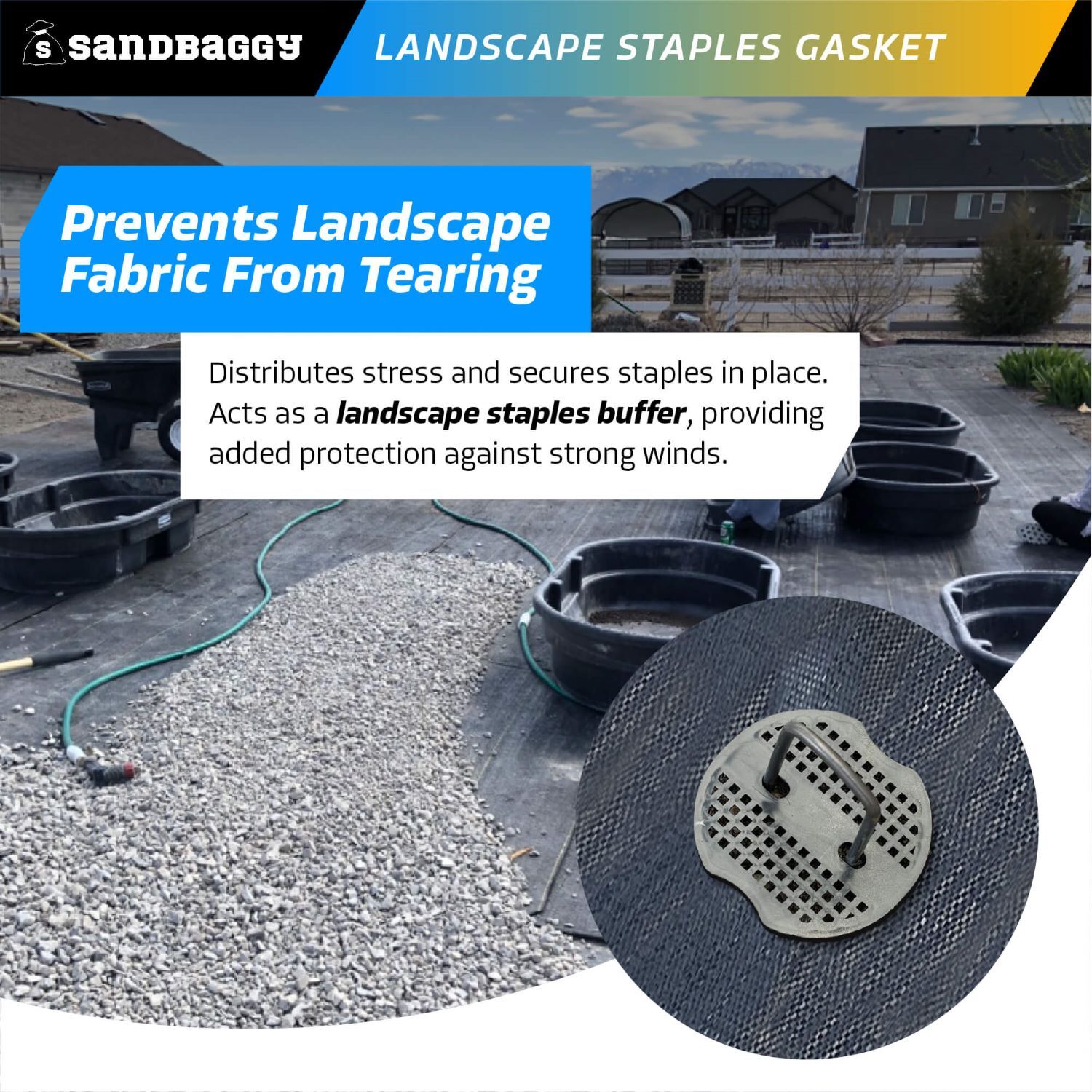 Sandbaggy Landscape Staples Gasket (*Staples Sold Separately)