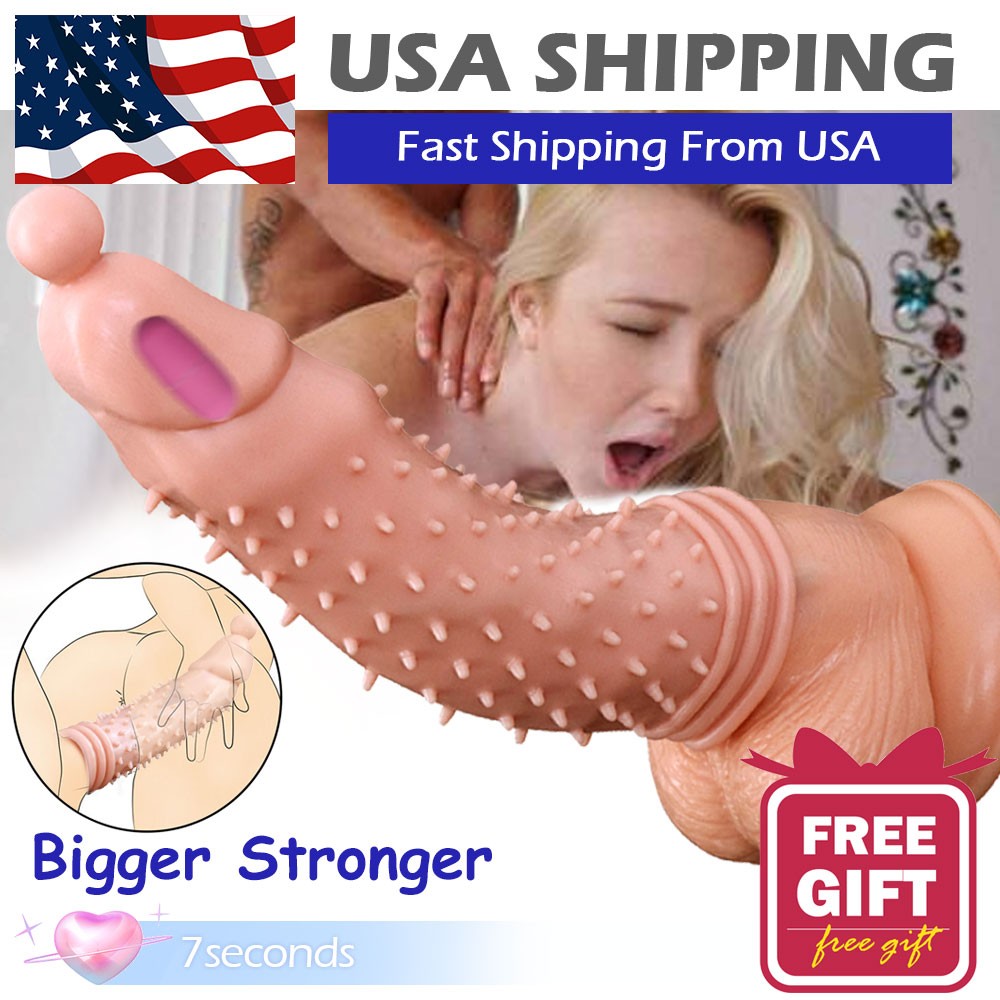 Male Big Cock-Girth-Enlarger-Enhancer-Penis-Extension-Extender-Sheath-Sleeve Men