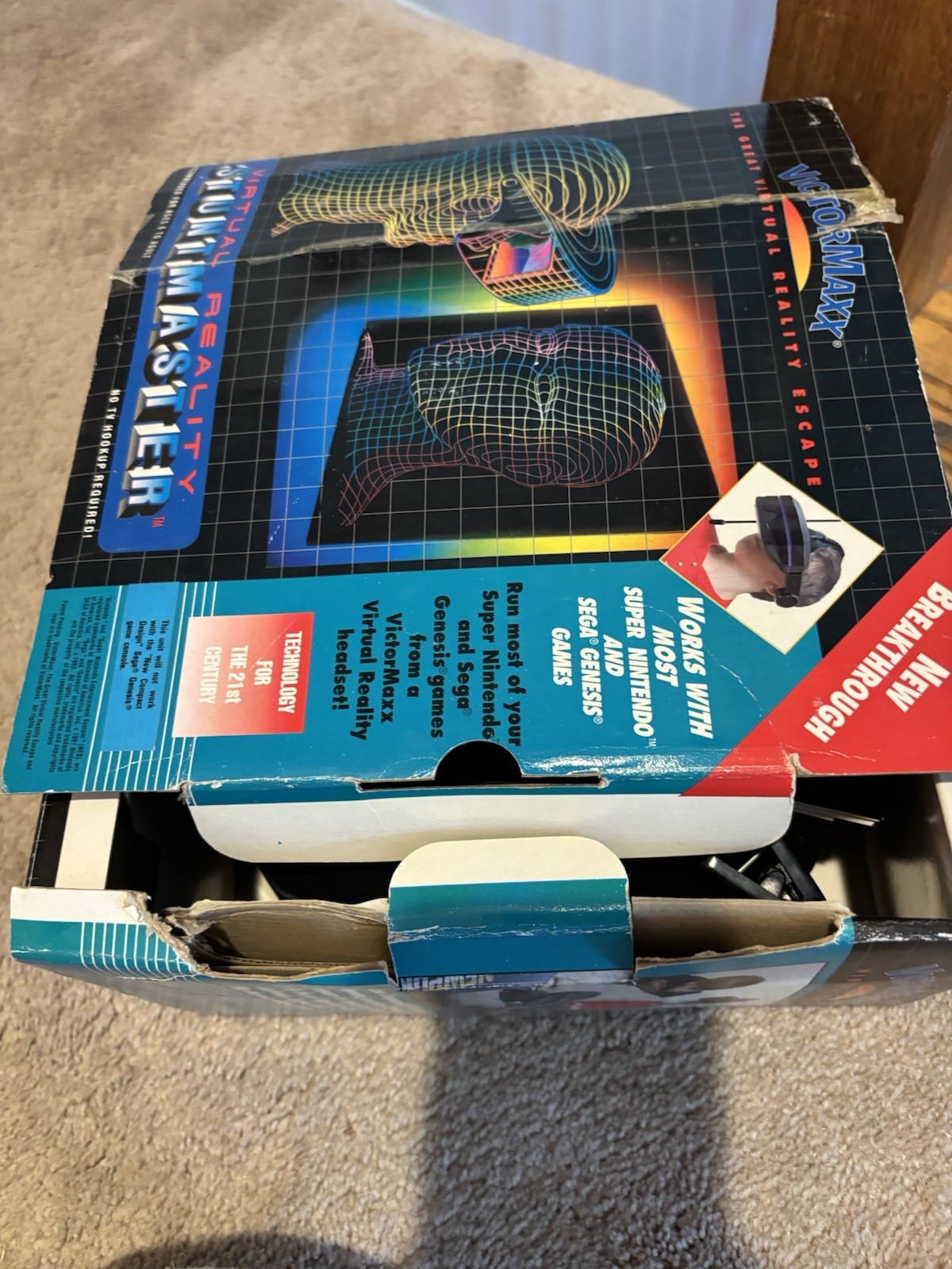 ***UNTESTED***VictorMaxx StuntMaster Virtual Reality Headset With Og Box