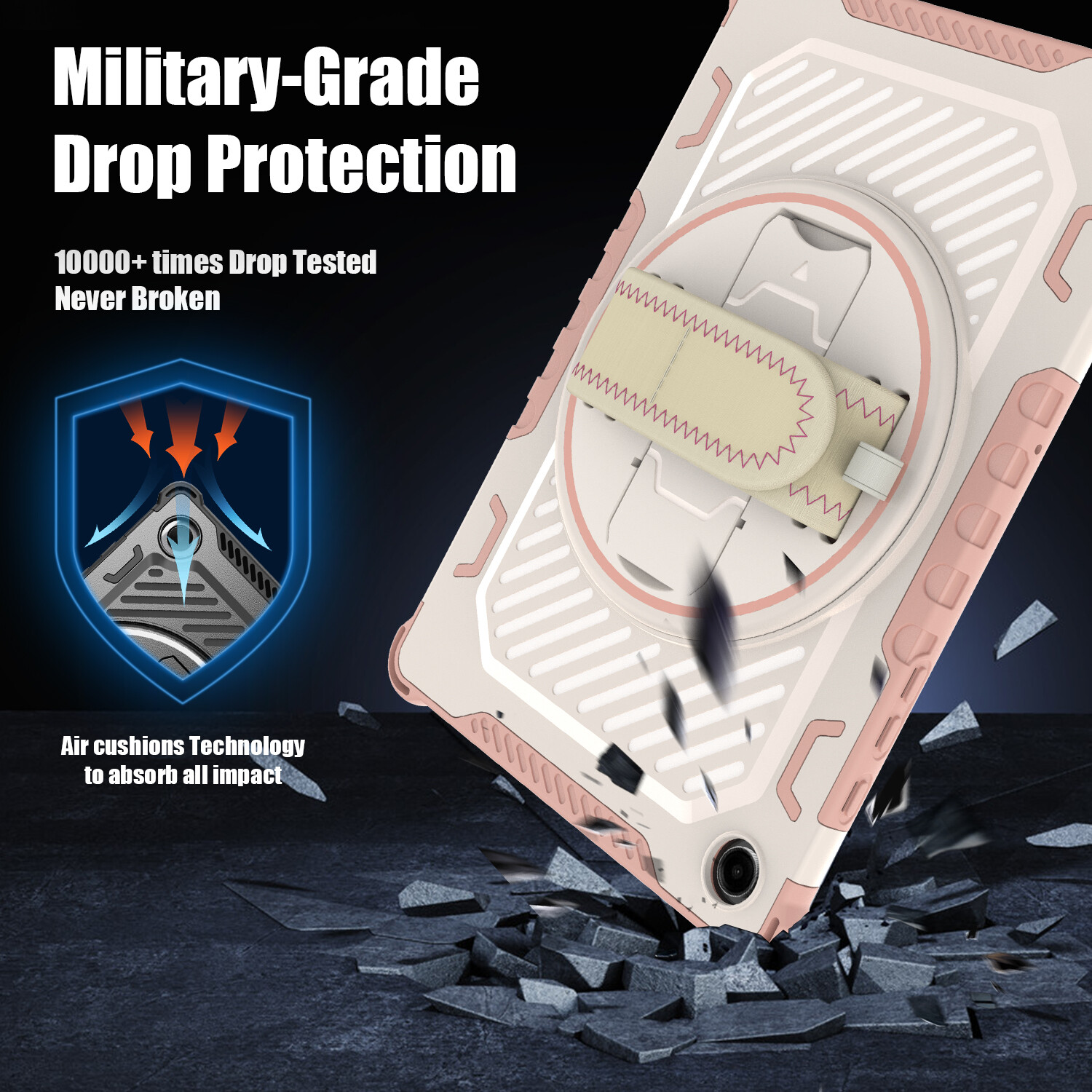 For Samsung Galaxy Tab A9+ 2023 11" Rugged Stand Case Cover /HD Screen Protector