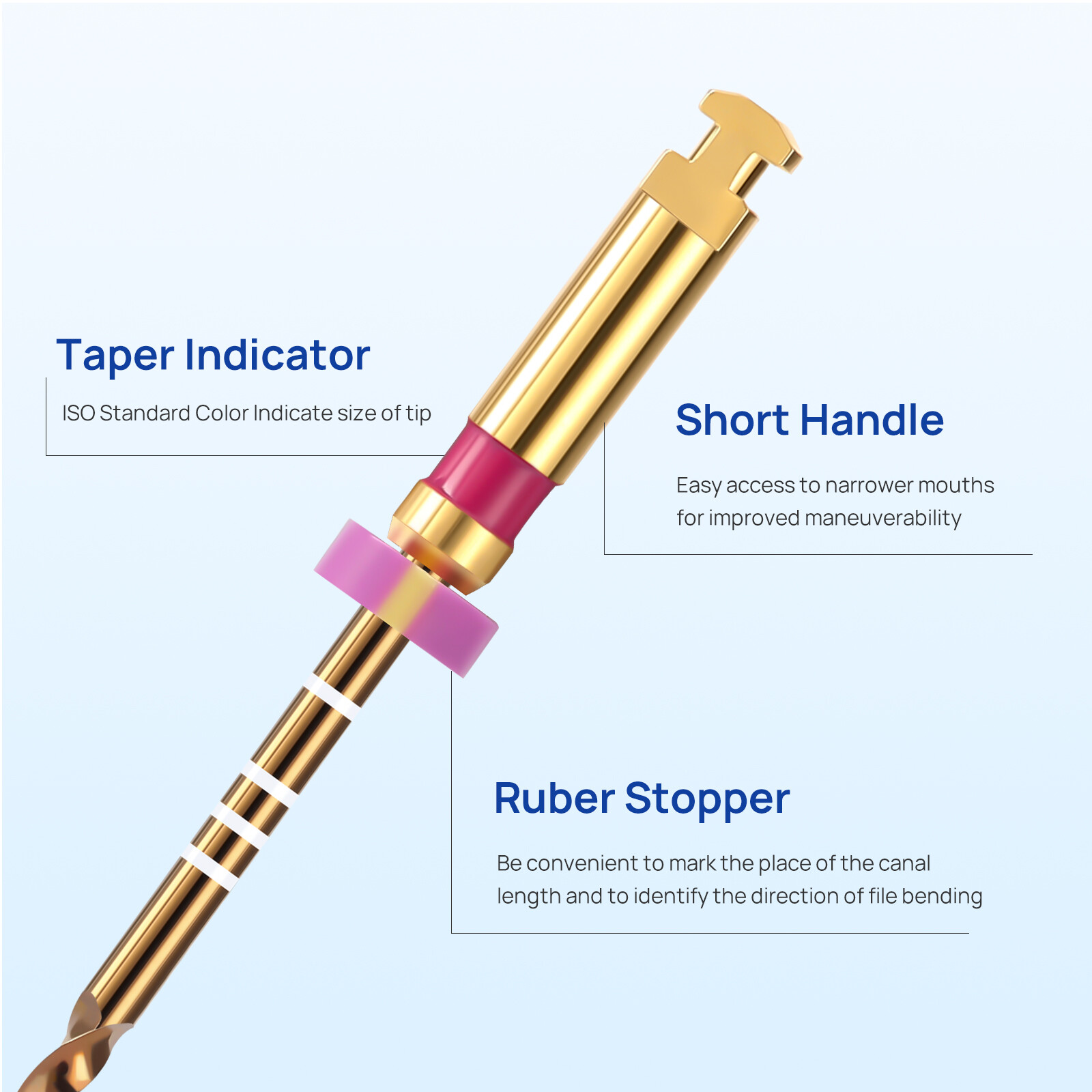 JMU Endodontic Dental PT-Gold Super Endo Files Rotary NITI Files 21/25/31mm 6pcs
