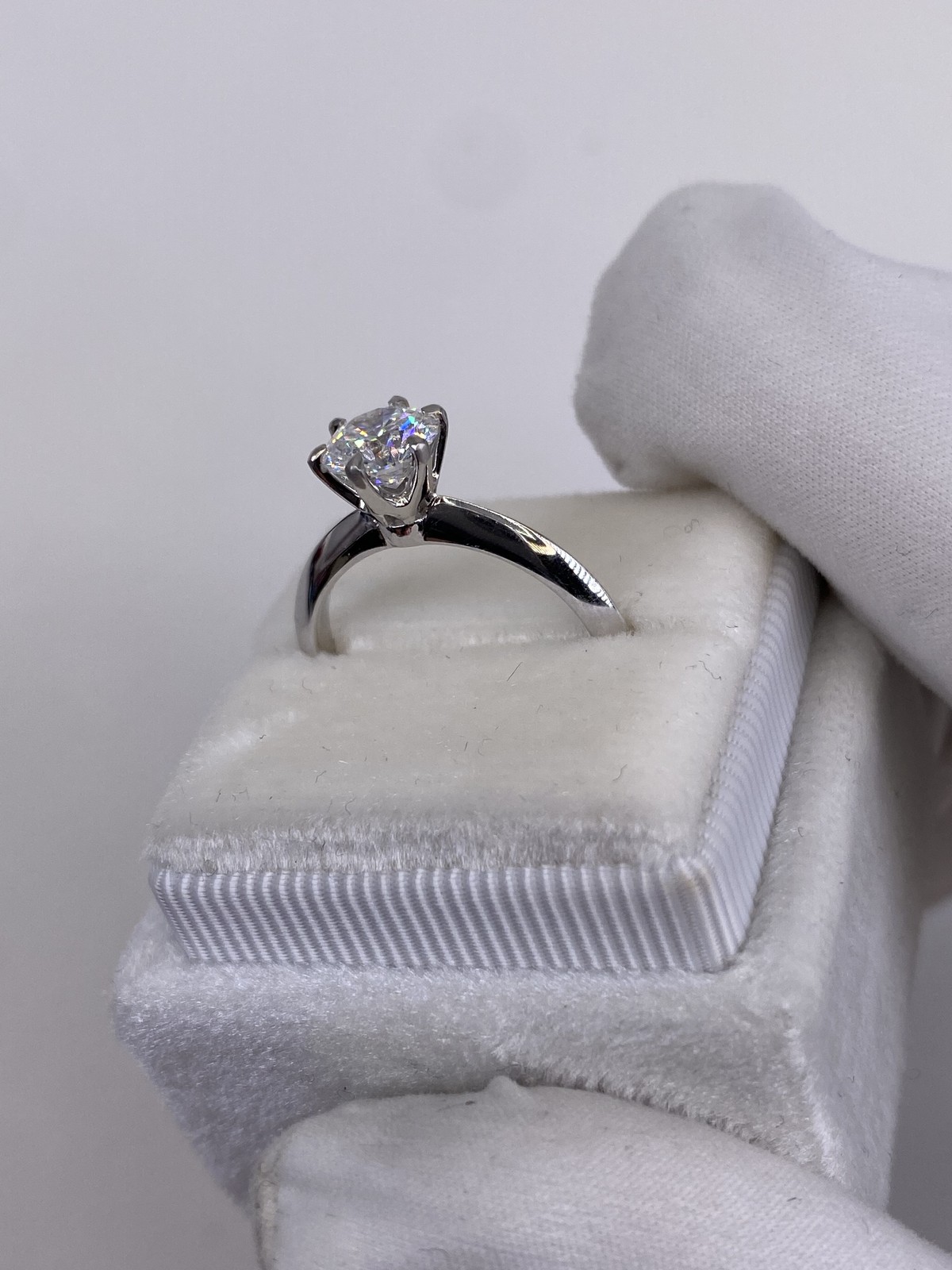 DIAMOND ENGAGEMENT RING ROUND SOLITAIRE E VS1 1.5 CT LAB CREATED GROWN PLATINUM