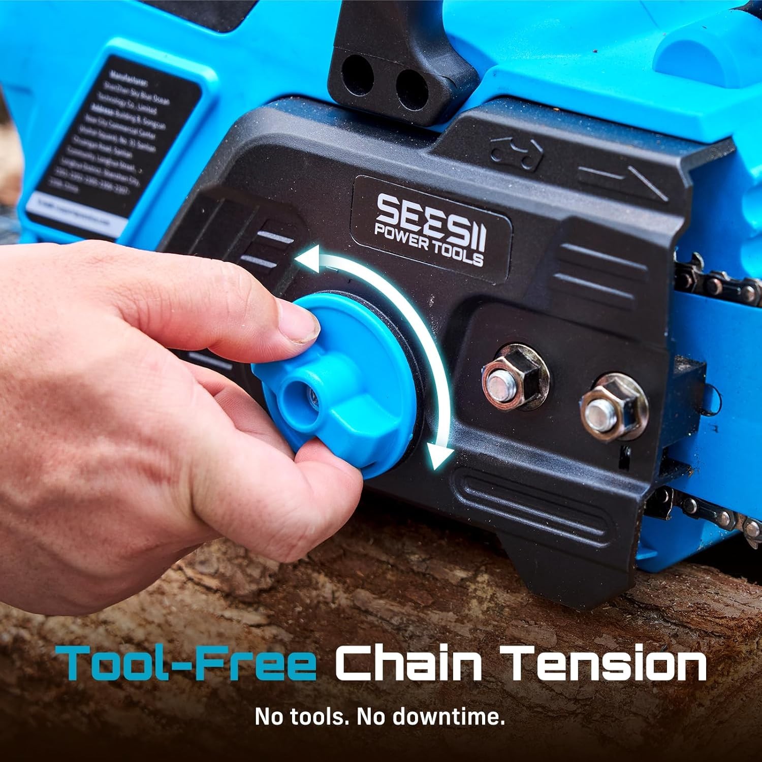 40V 16" Cordless Chainsaw Brushless Electric Chain Saw 2×4.0Ah Battery & Charger