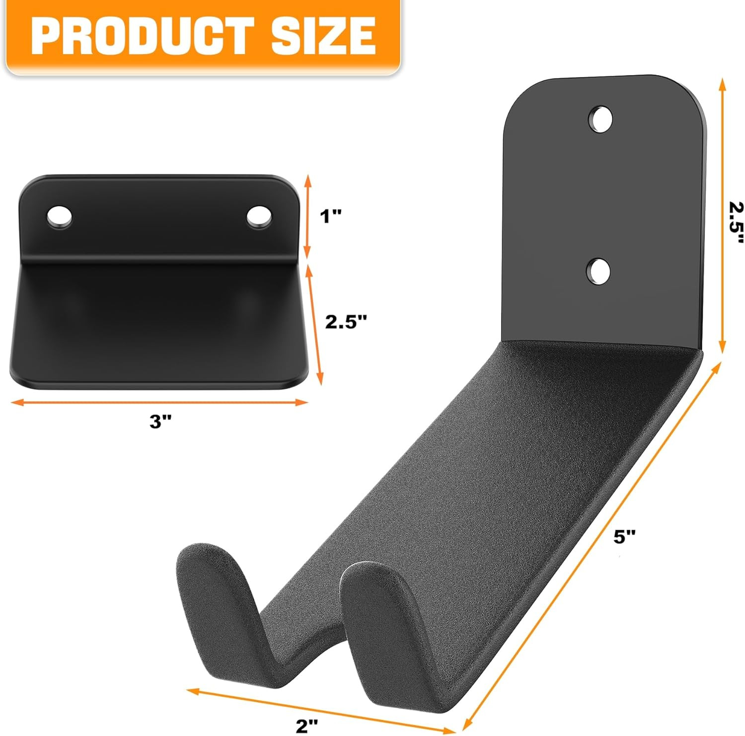 Wall-Mounted Bike Pedal Hanger, Heavy Duty Horizontal Bike Rack for Garage Wall,