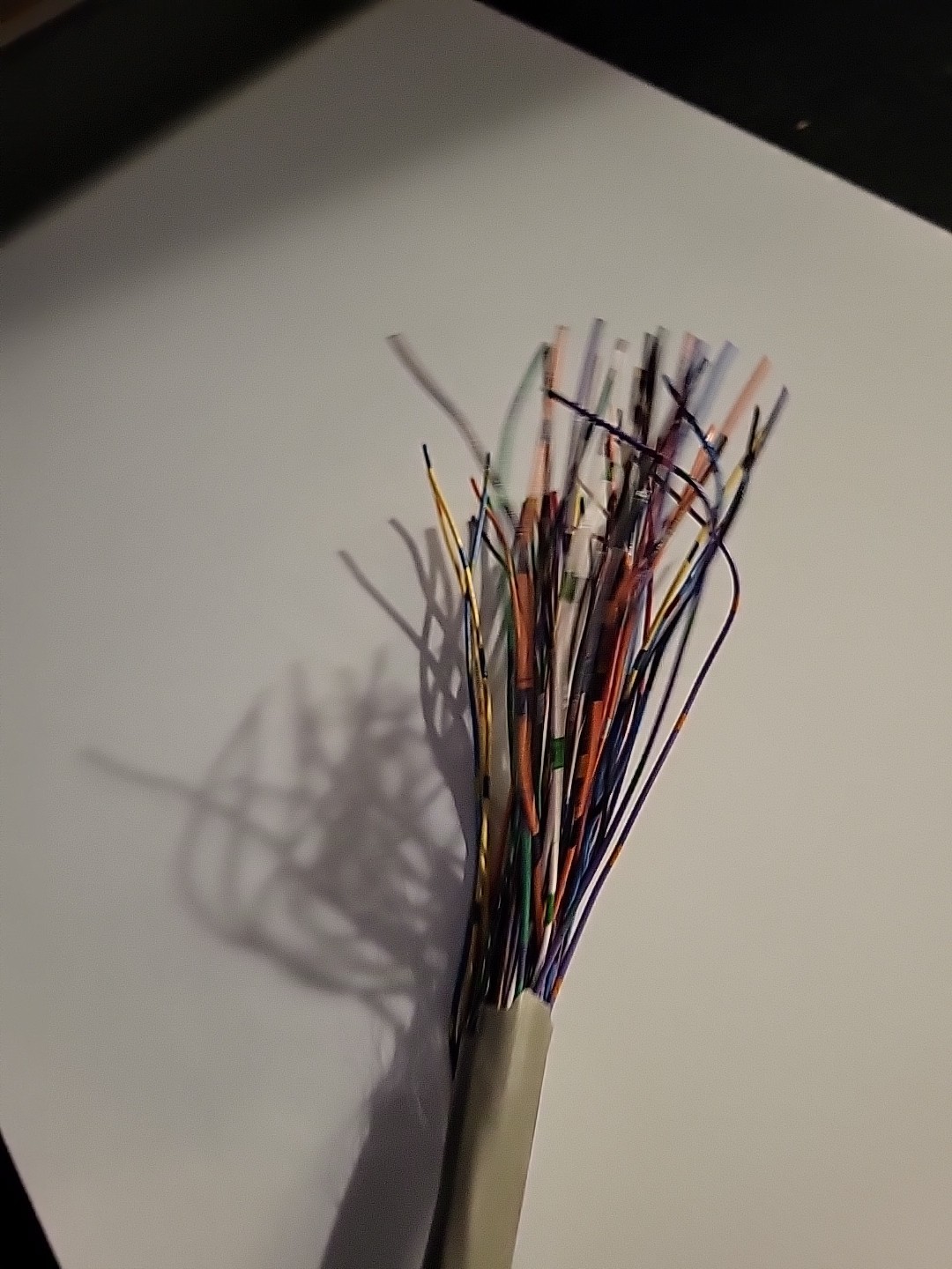 3 Feet fifty strands Of Multi colored Telephone Wire For Crafting