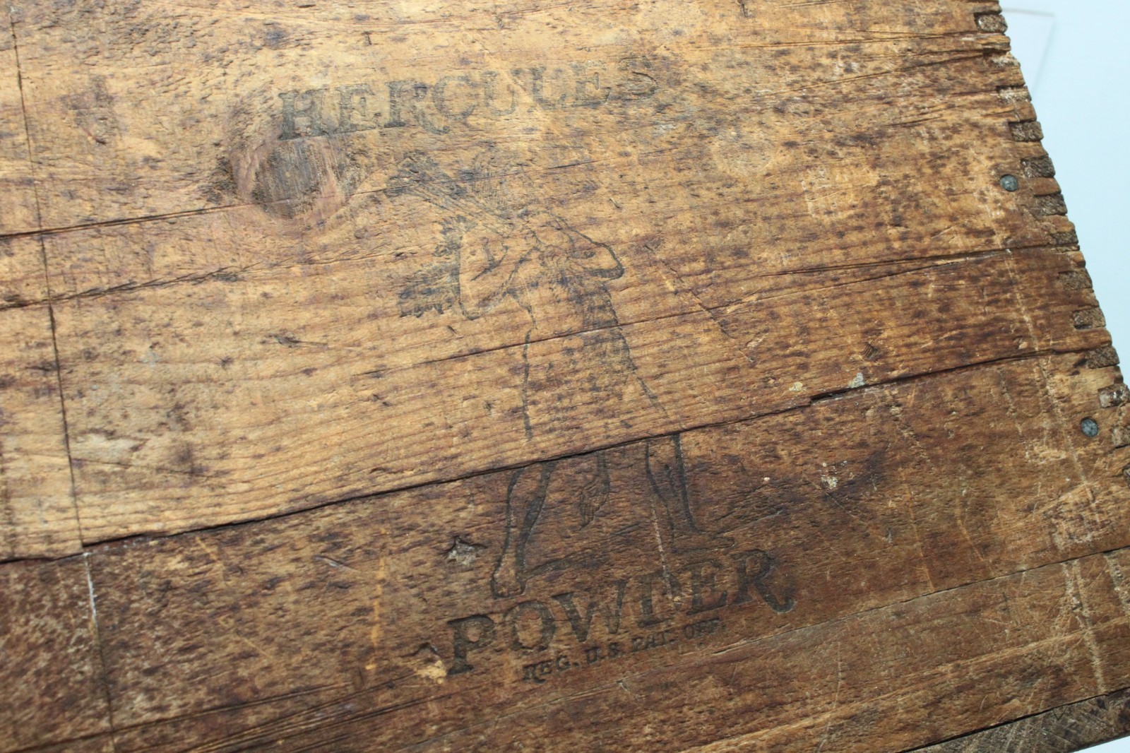 Vntg Hercules Powder Co Dynamite Box High Explosives Crate Emporium Pennsylvania