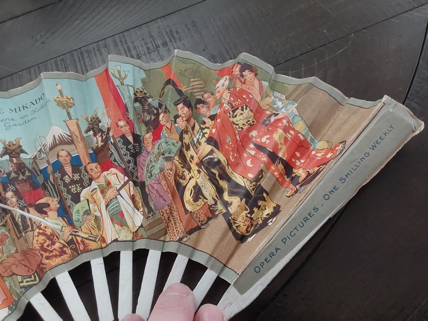 The Mikado 1900s Hand Fan "The Sphere" Theater Gilbert & Sullivan Opera