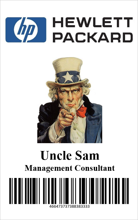 EMPLOYEE ID CARD 100% CUSTOMIZABLE BADGE COMPANY ID CARD DUAL SIDED