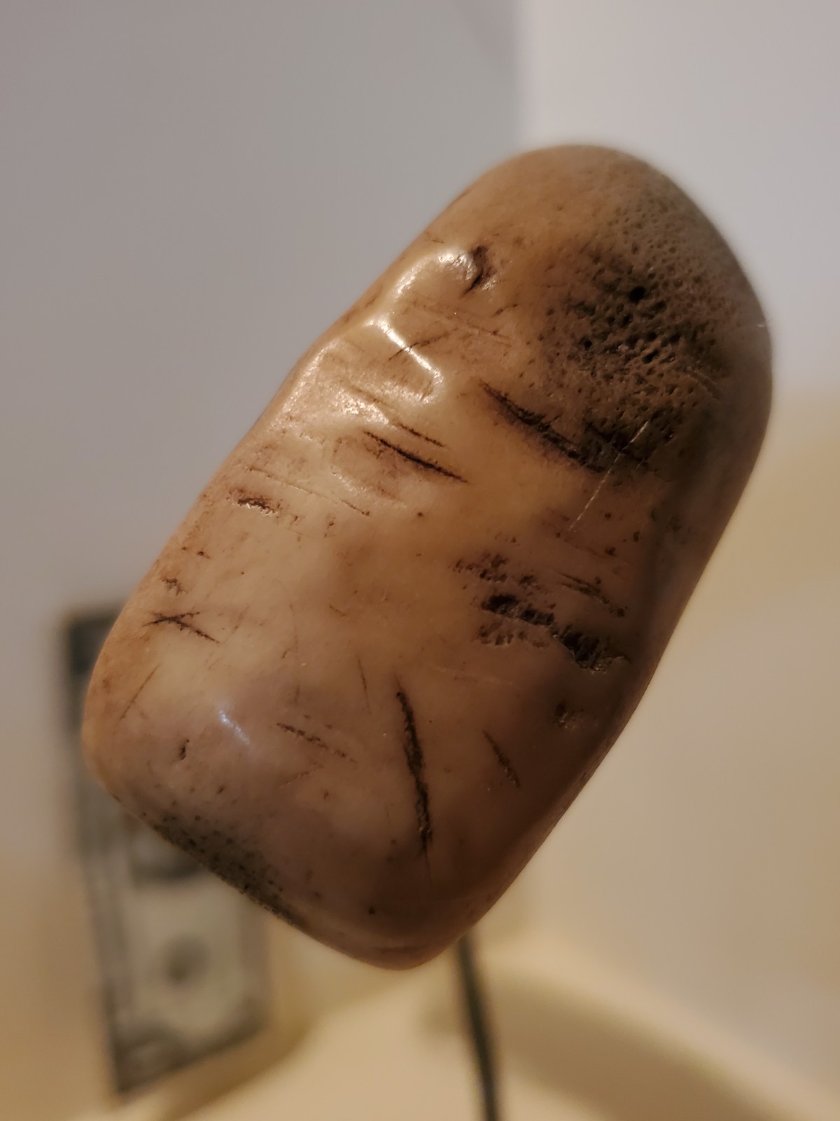 Antique OLD Native American Indian plains hide scraper 1840s 19th c.