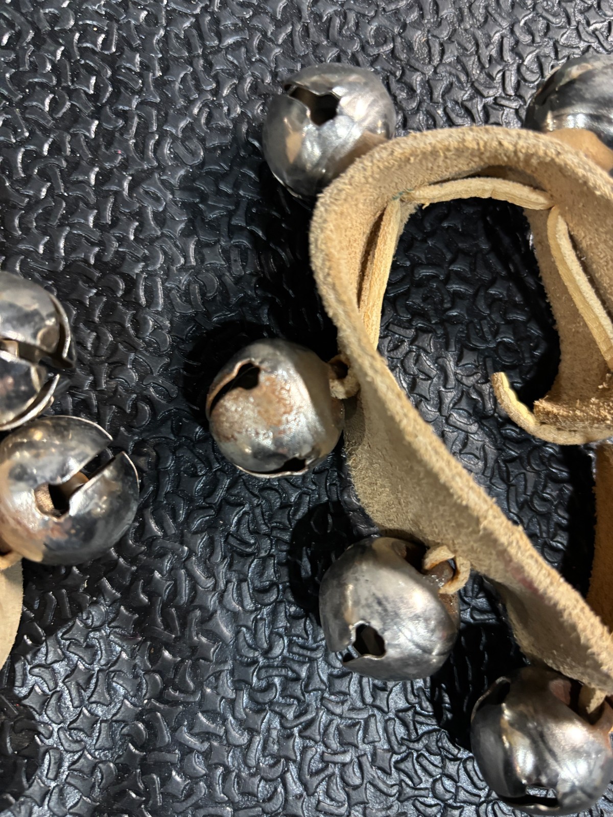 Ceremonial Native American Dancing Bells Leather/Bells AND Painted strap set