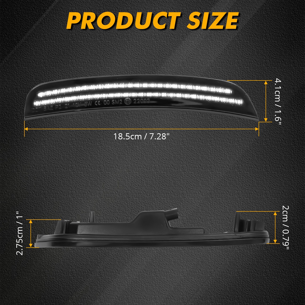 Front Rear LED Bumper Side Marker Lights For 2015-2023 Chrysler 300 300C 300S