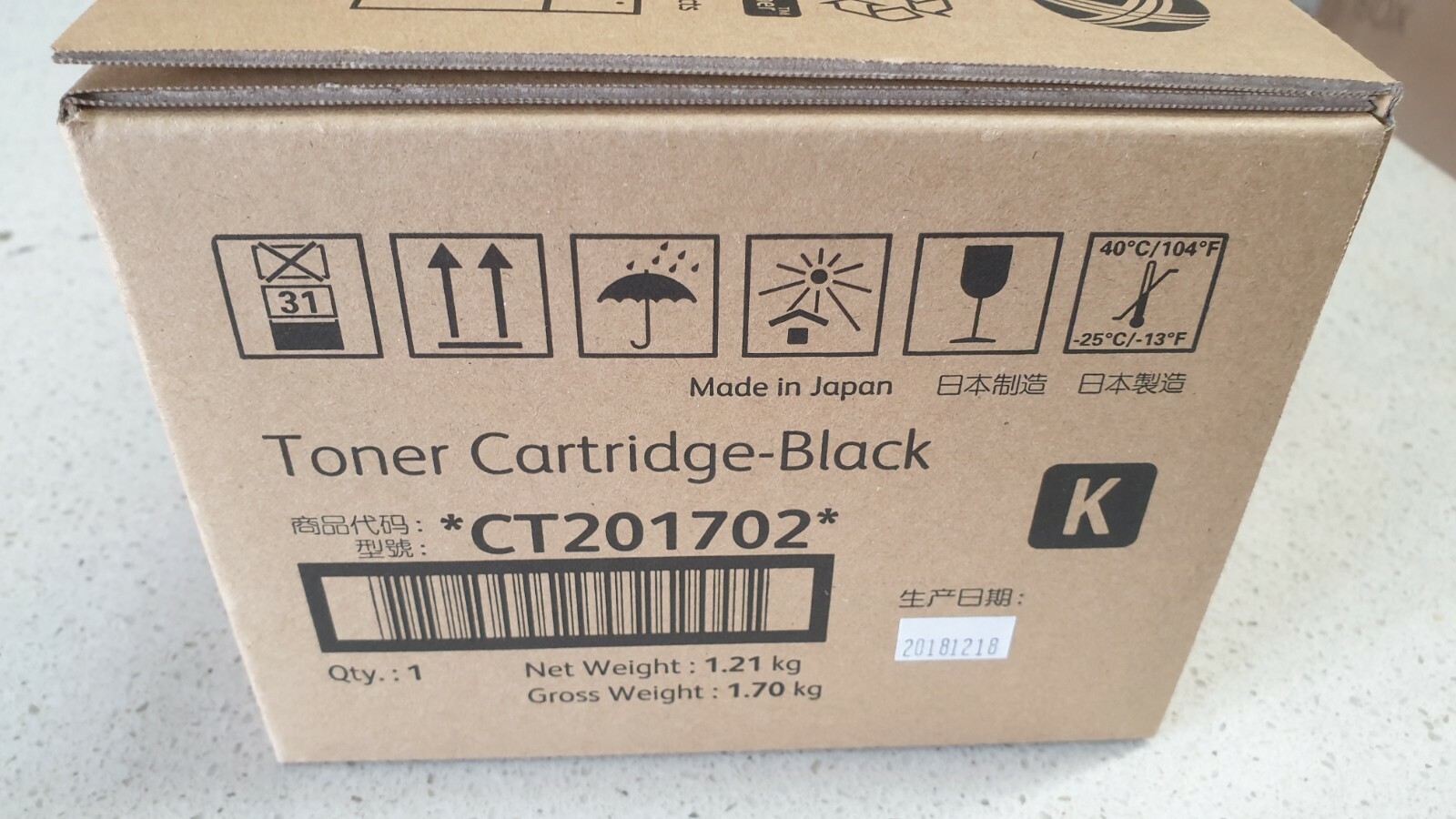 Genuine Xerox CT201702 Black Toner for Color 550 560 570 C60 C70 Brand New