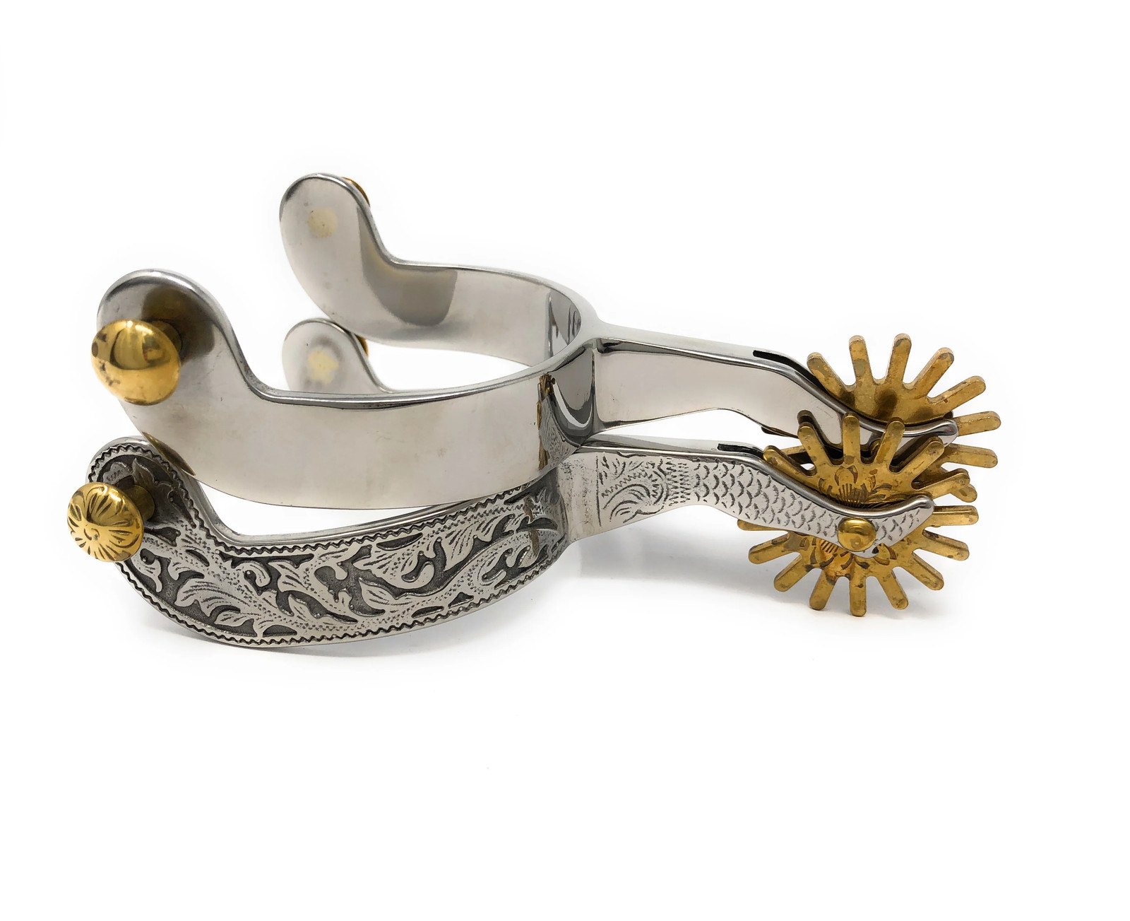 AJ Tack Men's Gal Leg Engraved Spurs