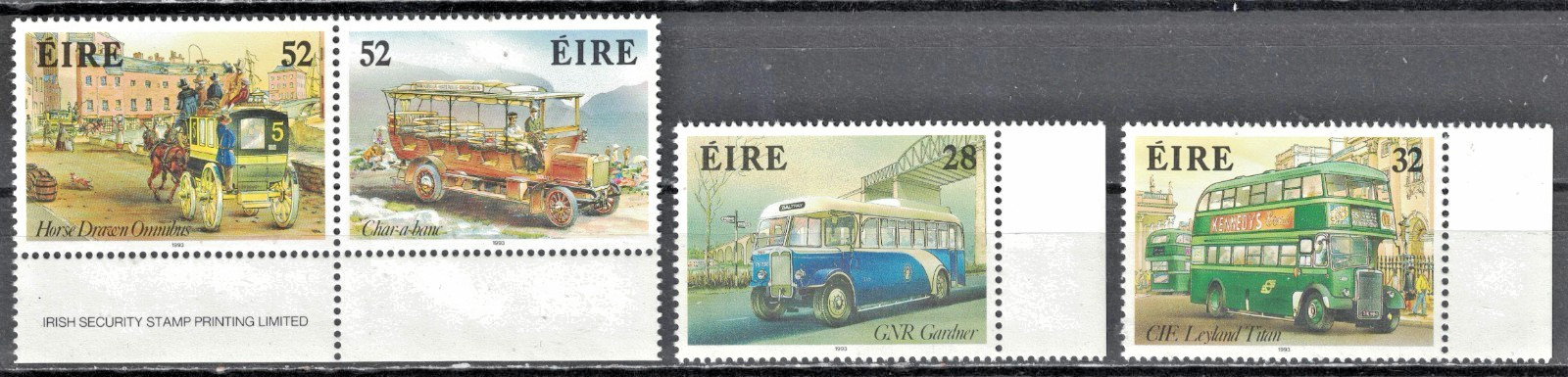 IRELAND:1993 SC#905-08 MNH Irish Buses AP4397