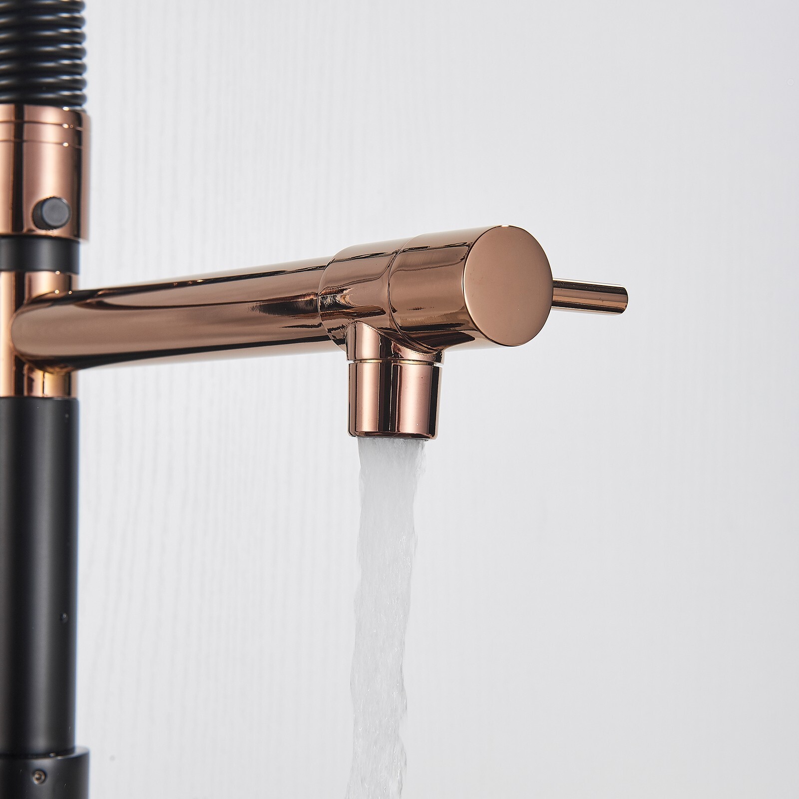 Black Rose Gold Kitchen Faucet Pull Down Sprayer Swivel Single Handle Sink Mixer