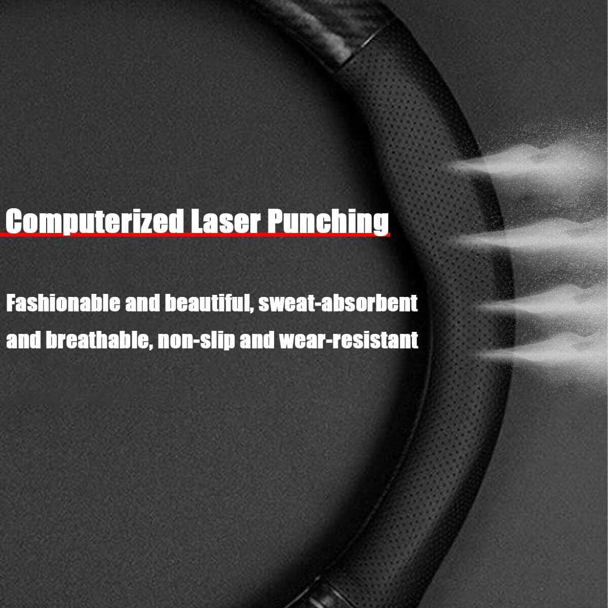 Car Steering Wheel Cover Large-Size for Ford F150 F250 F350 Super Duty 15.5-16''