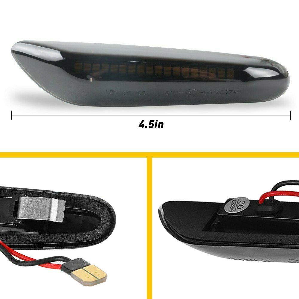 For BMW E90 E60 E82 E87 E88 Sequential LED Side Marker Blinker Turn Signal Light