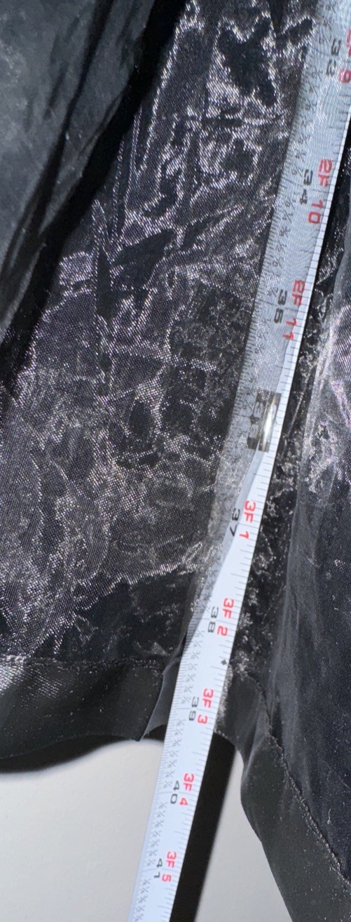 Petticoat Underslip Tiered Sheer Satin Trim Black Whimsy Goth Witchy Women’s XL