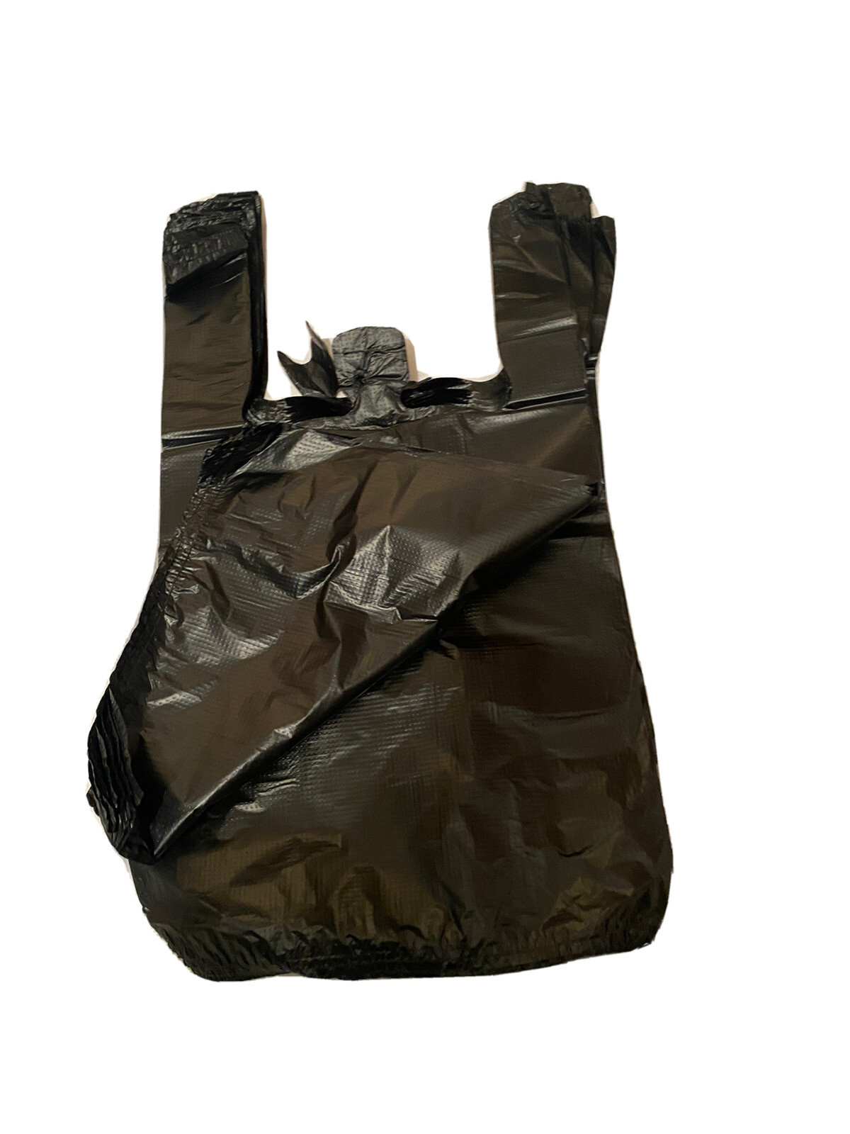 Bags 1/10 Small 8 x 4 x 15 BlackT-Shirt Plastic Grocery Shopping Bags