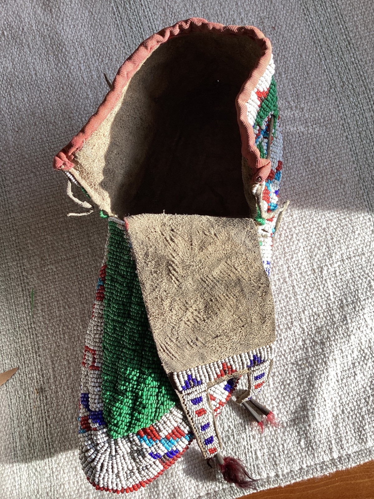 c1910 Native American Sioux Ceremonial Moccasins great colors & condition