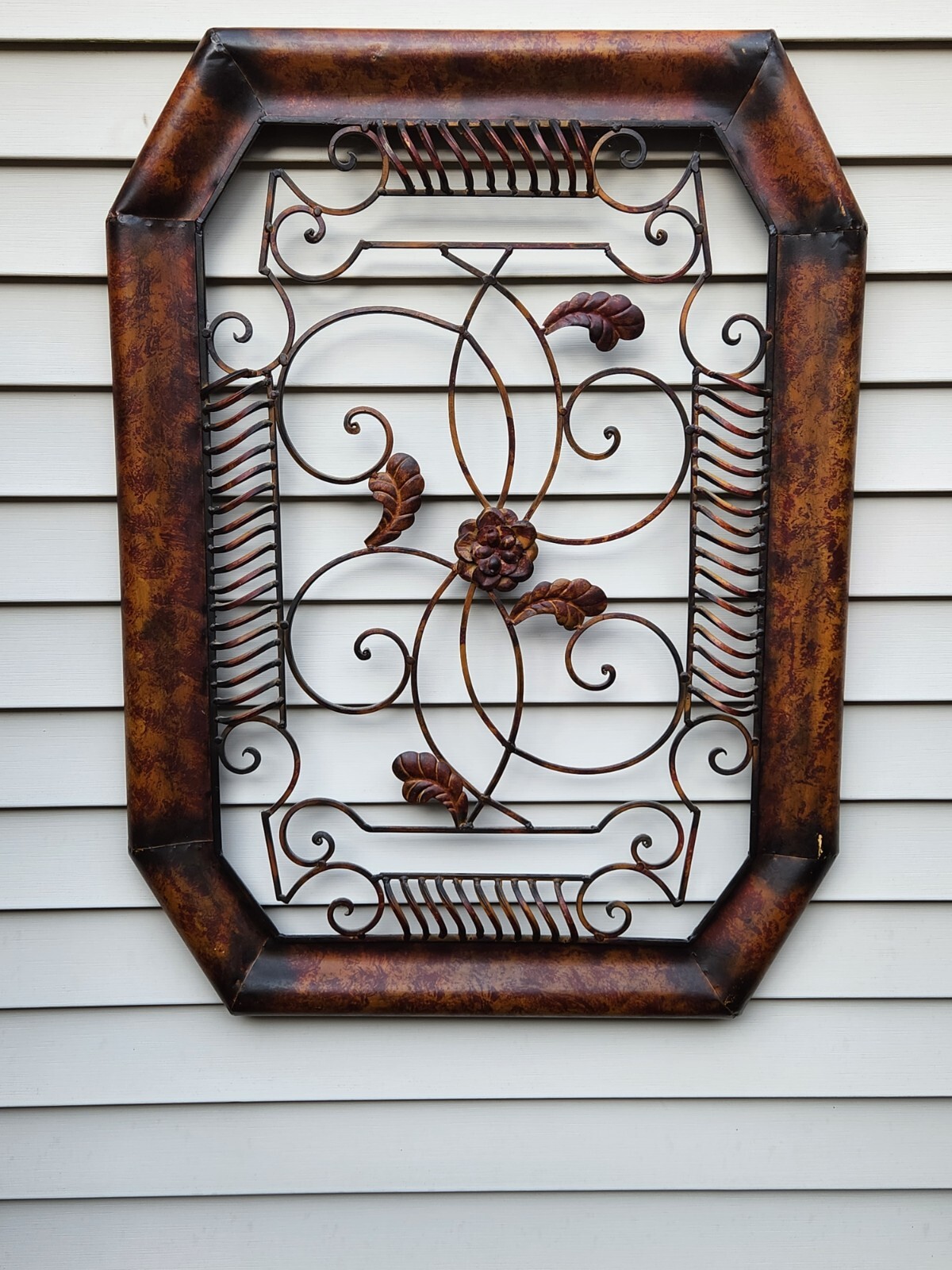 Metal Wall Art Sculpture 27" x 36" Large Distressed 12 - 14 LBS Heavy