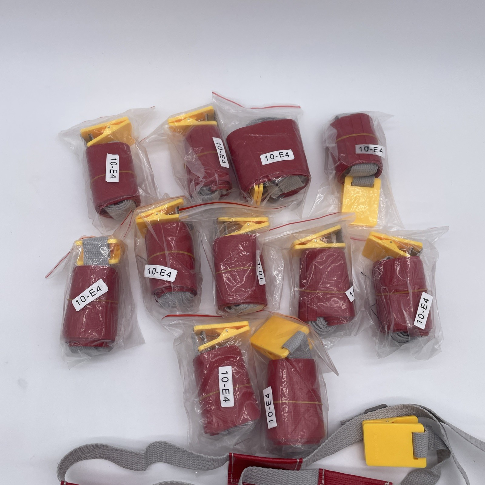 12 Pack Red Adjustable Flag Football Belt, Quick Release, 3 Flags