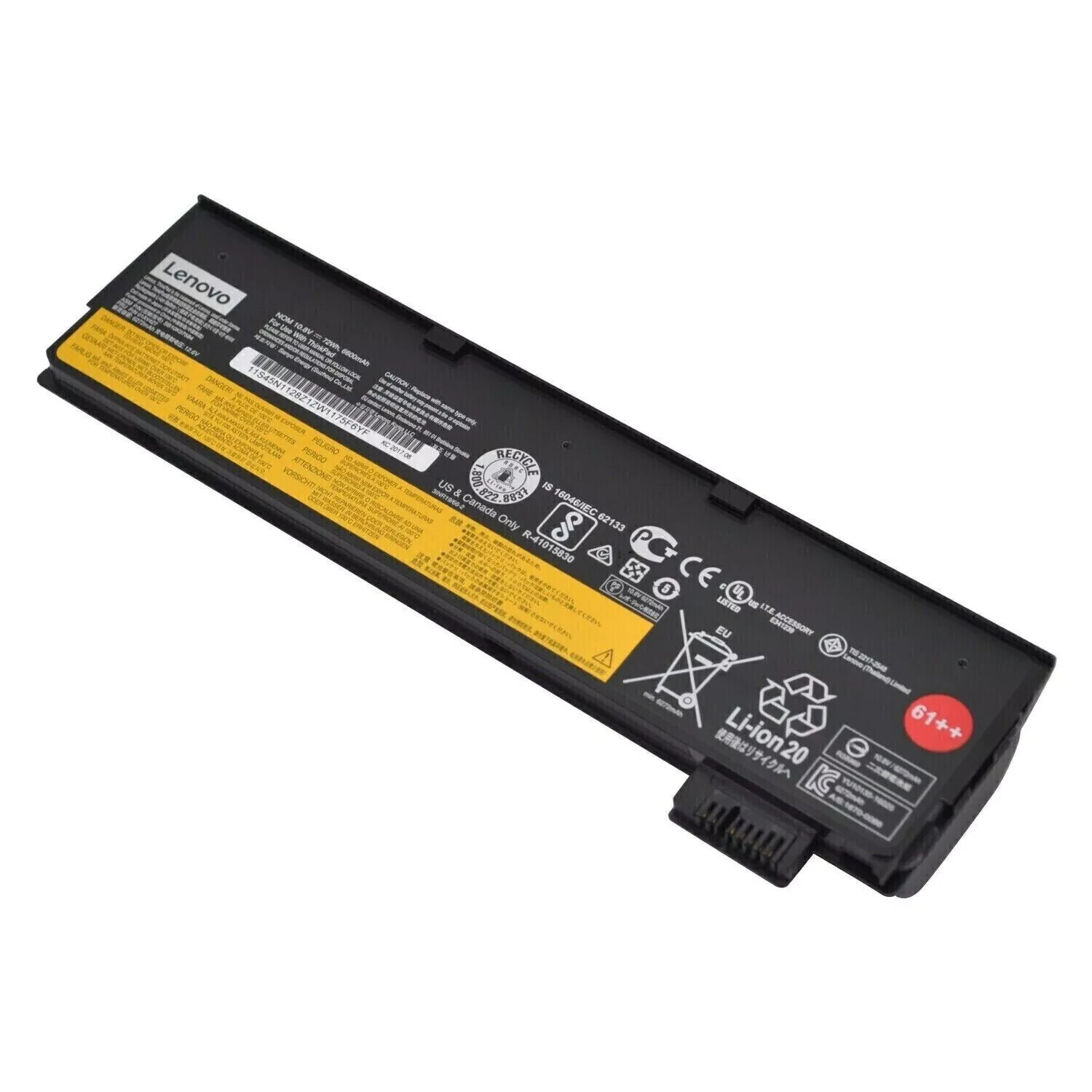 NEW Genuine 61++ 72Wh Battery for Lenovo ThinkPad T470 T480 T570 T580 P51s P52s
