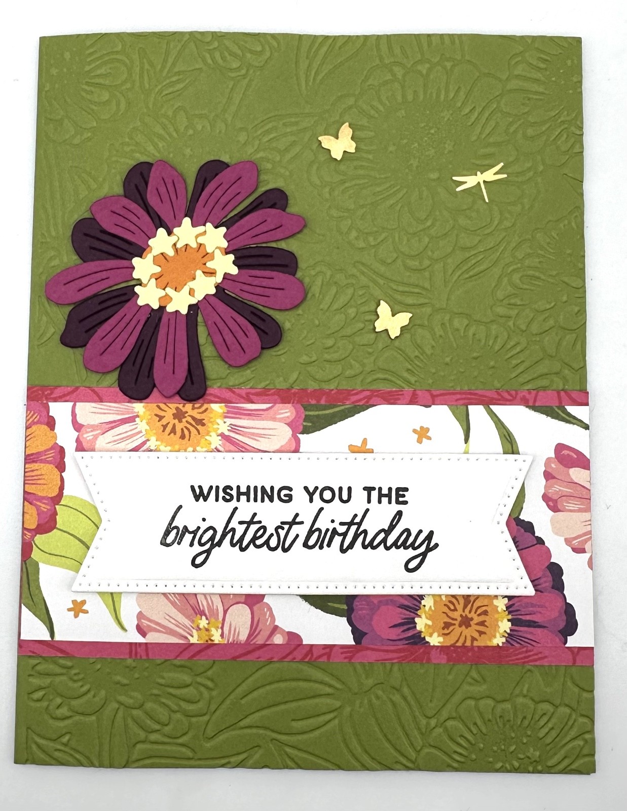 Stampin’ Up! Zinnias Sentiment Variety Card Kit-Set of 5, DSP, Embossed, Die Cut