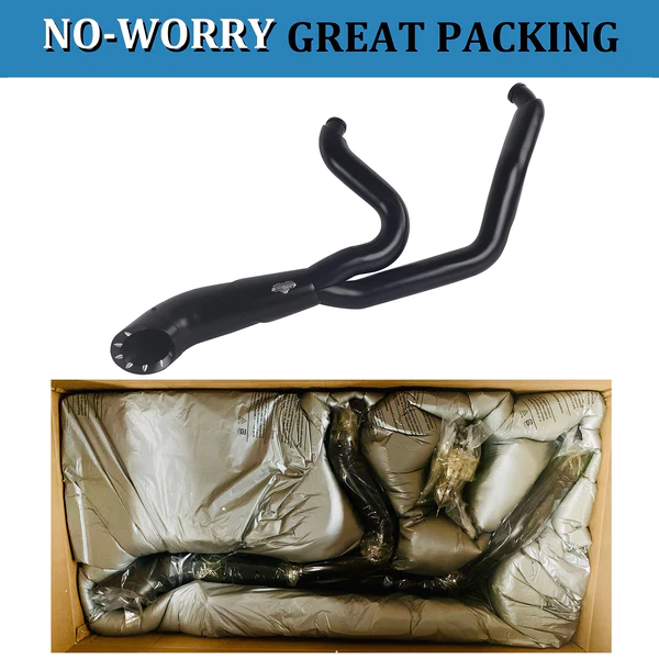 SHARKROAD Ceramic No-Fading Head Pipes for Harley Exhaust Header 95-16 Touring