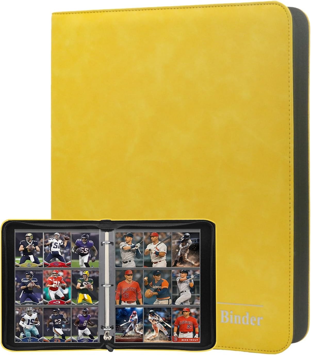 Toploader Binder, 9 Pocket Top Loader Card Binder for Trading Cards Top Loader