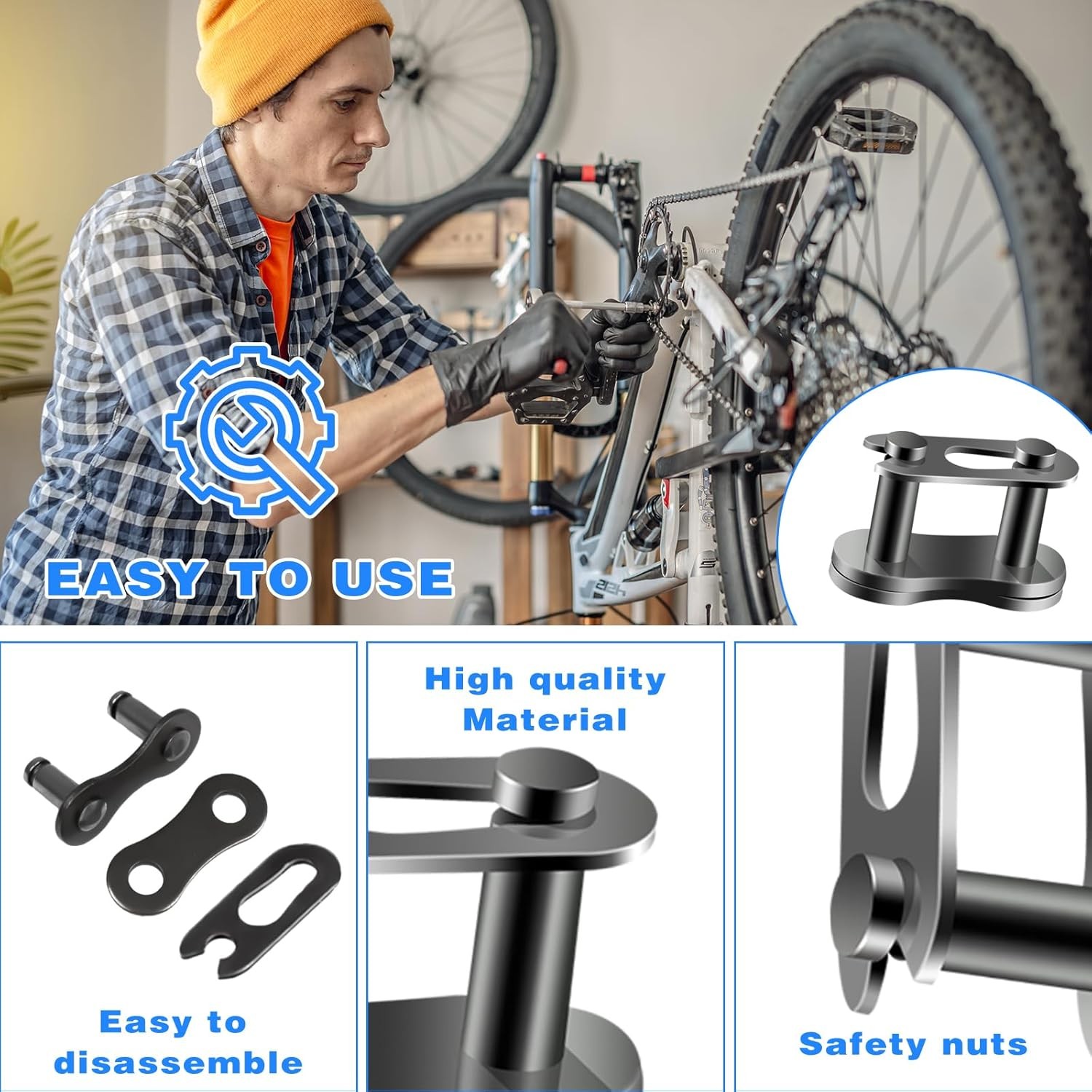 8 Pcs 420 Chain Master Links, Motorcycle Connector, Link...