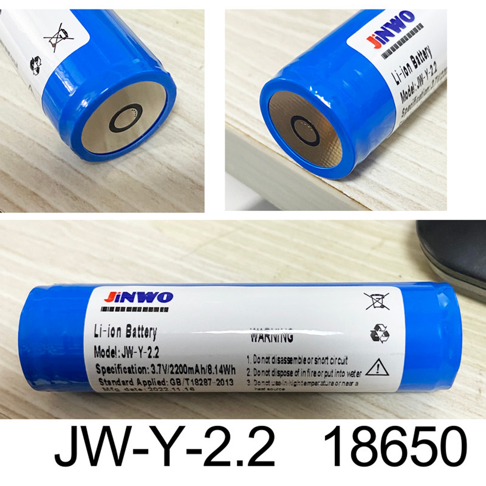 dental Battery For curing light 70*18mm 2200mah JW-Y-2.2