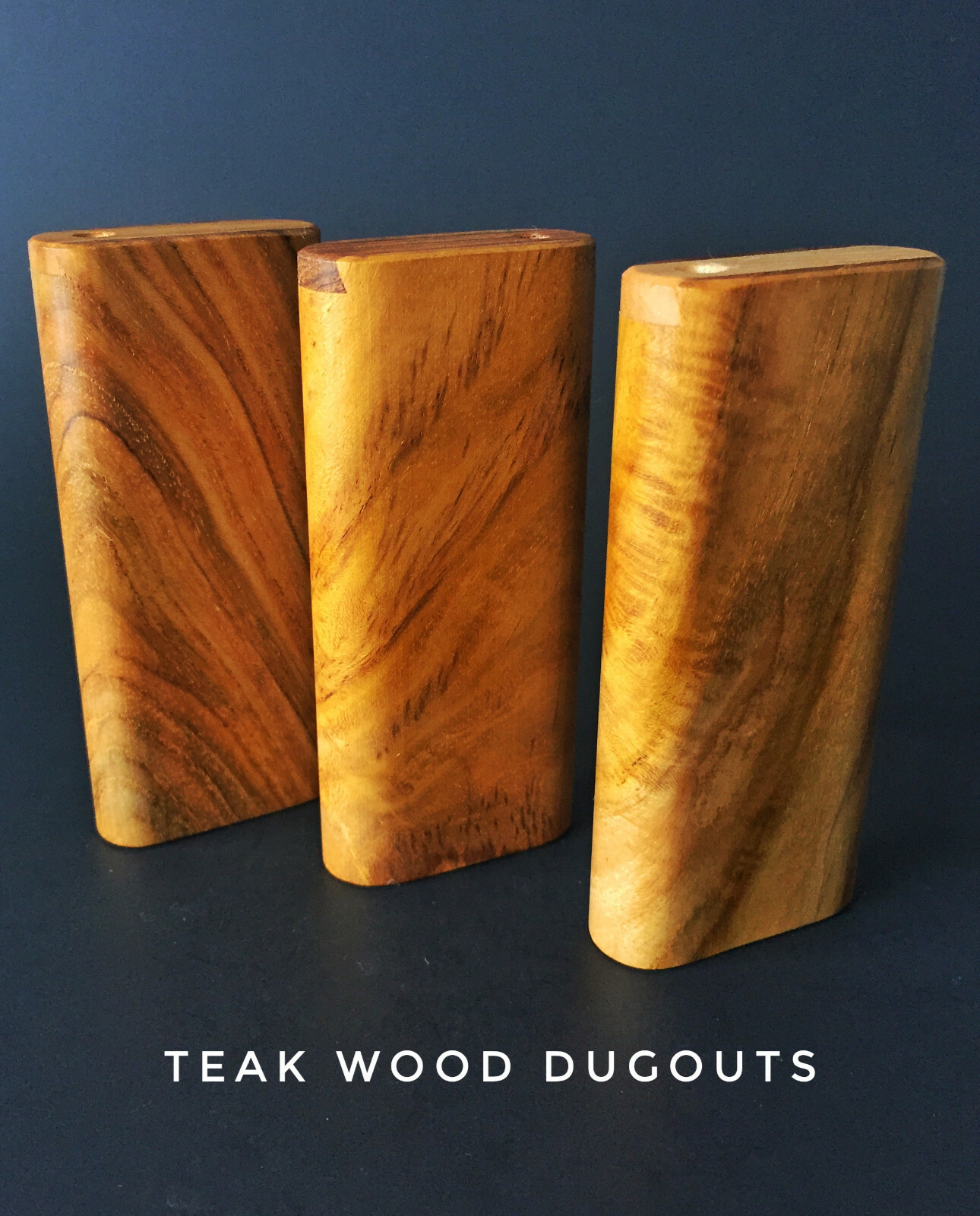 Teak Wood Dugout and one hitter- Perfect on the go smoking device