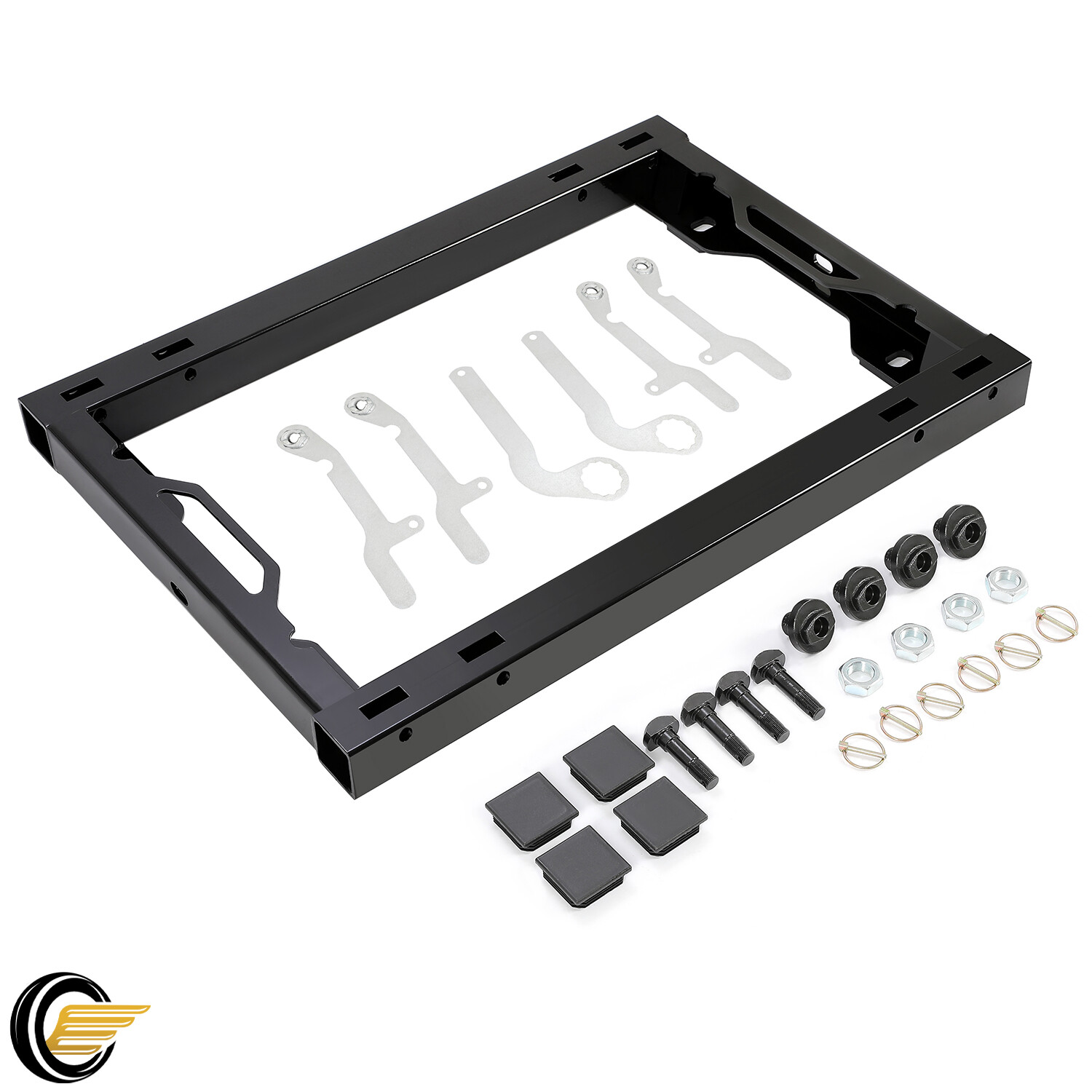 For Ford F-350 F-250 Super Duty 11-20 Black 5th Wheel Hitch Adapter w/ Handles