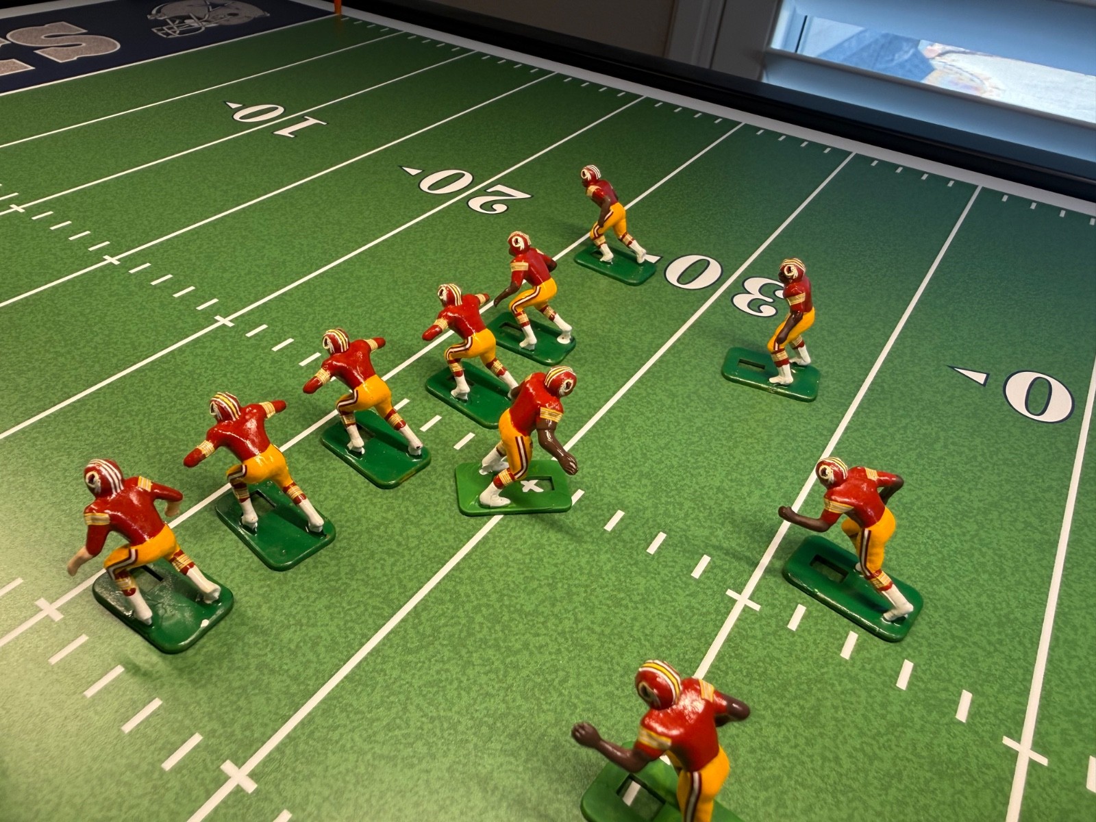 electric football figures Hand Painted Vintage Washington Redskins Home Jersey