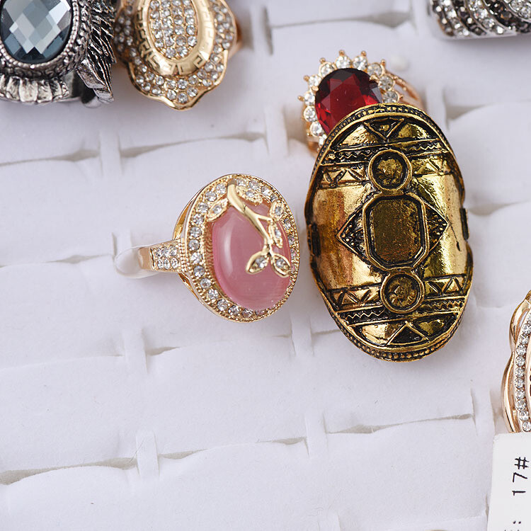 Wholesale 5-100pcs Rings Mixed Rings Bulk Finger Gemstones Crystal Jewelry Lot