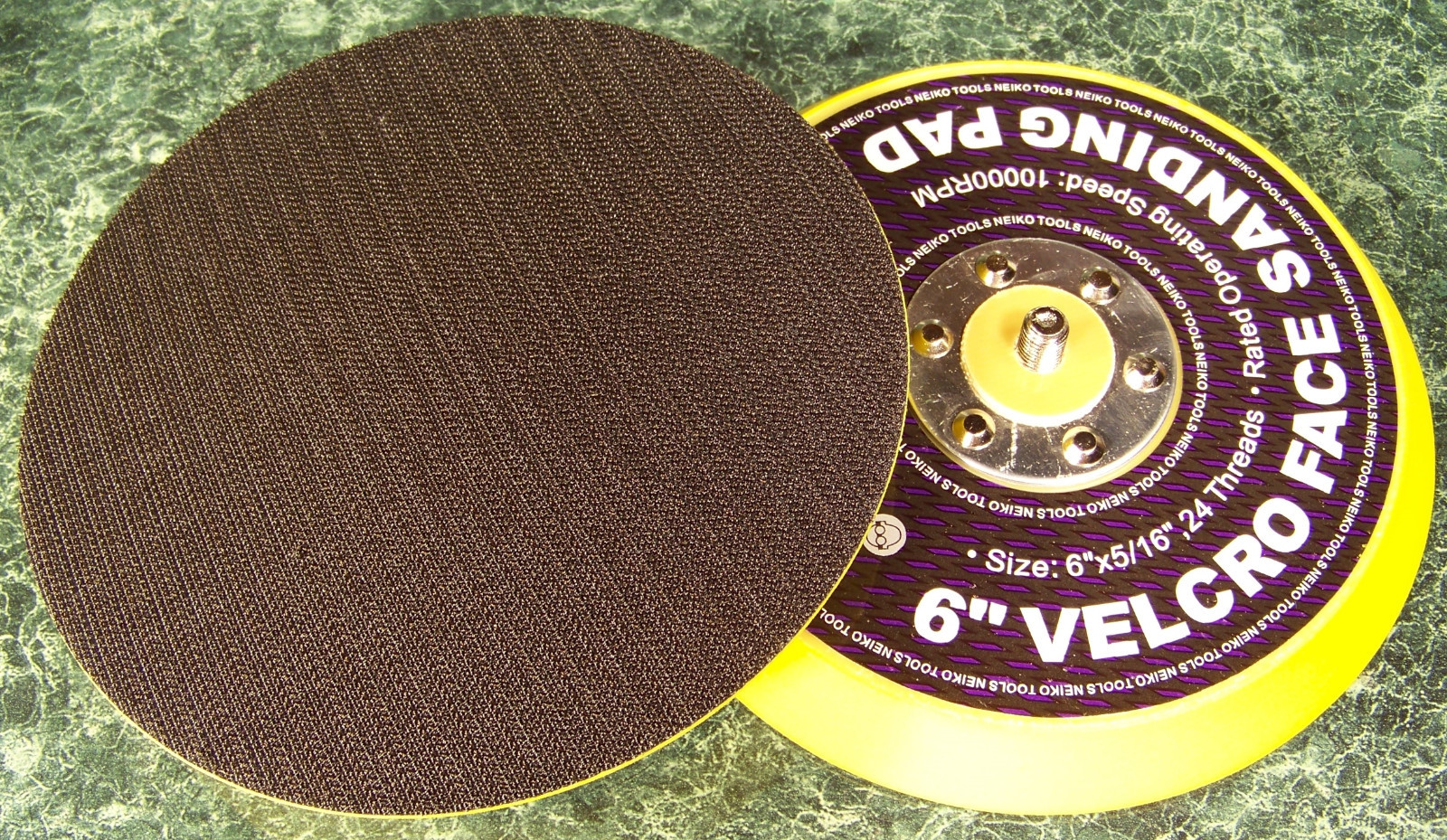 2 Replacement 6" HOOK and LOOP DUAL ACTION DA SANDER PAD foam valcrow back new