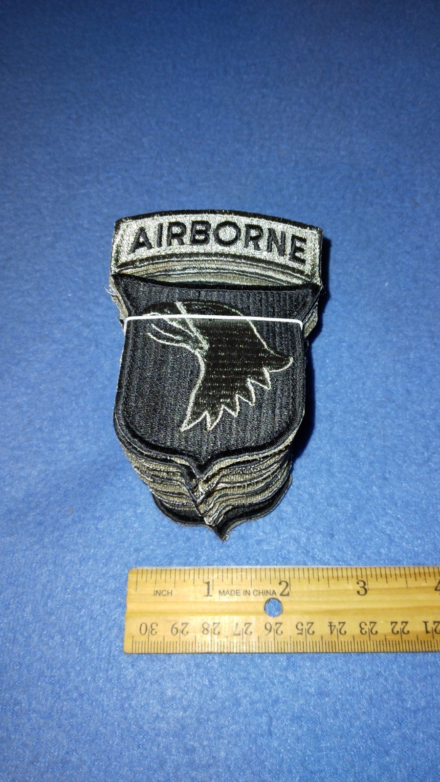 BUNDLE OF 20 - ACU ARMY 101ST AIRBORNE DIVISION PATCHES WITH TABS - HOOK BACKS