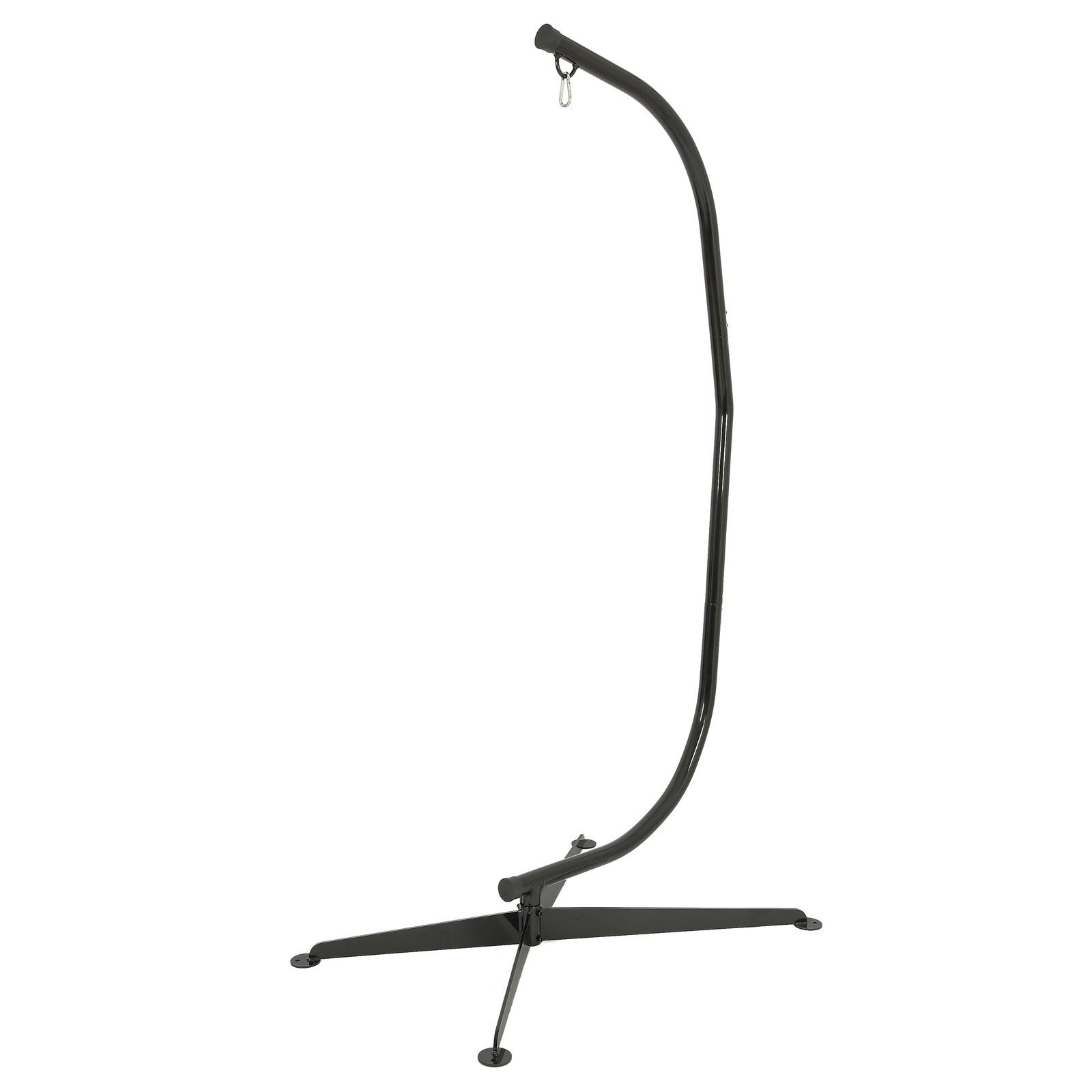 Black Steel Solid Frame Stand Hammock C Stand For Porch Swing Hammock Chair